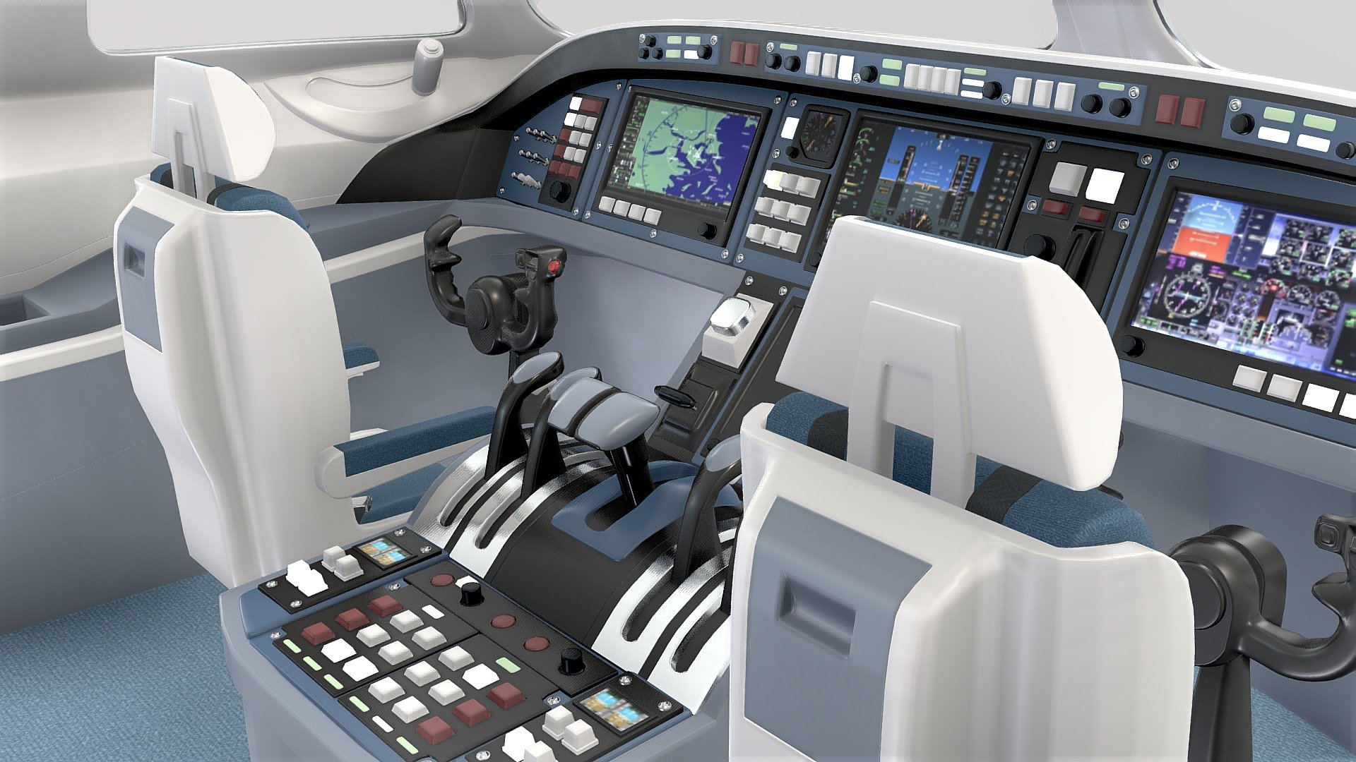Aircraft interior 3d model Buy Royalty Free 3D model by IgYrm