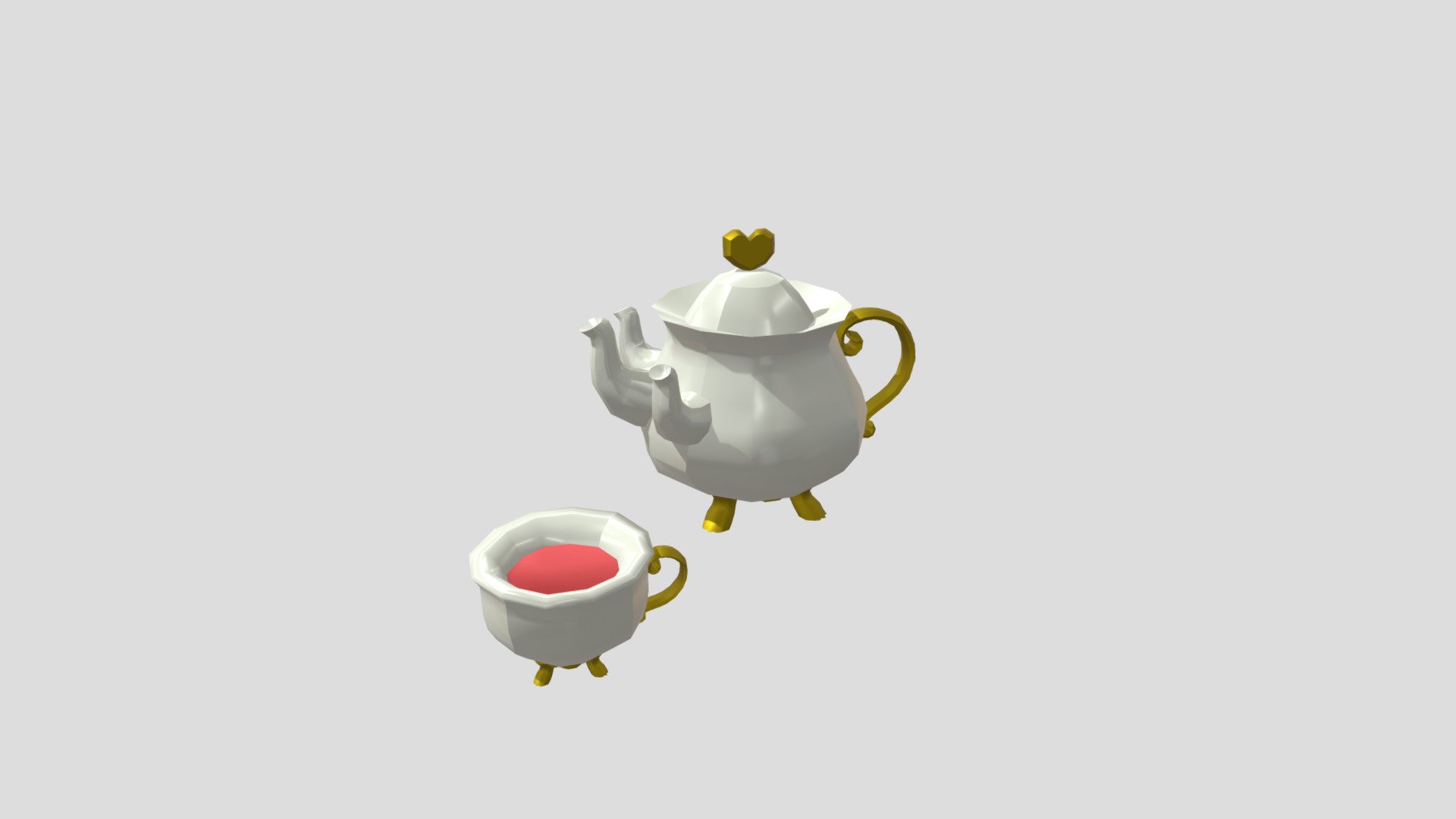 Teapot and Cup 3D model by gummybard (gummybard) [4a6a47f] Sketchfab