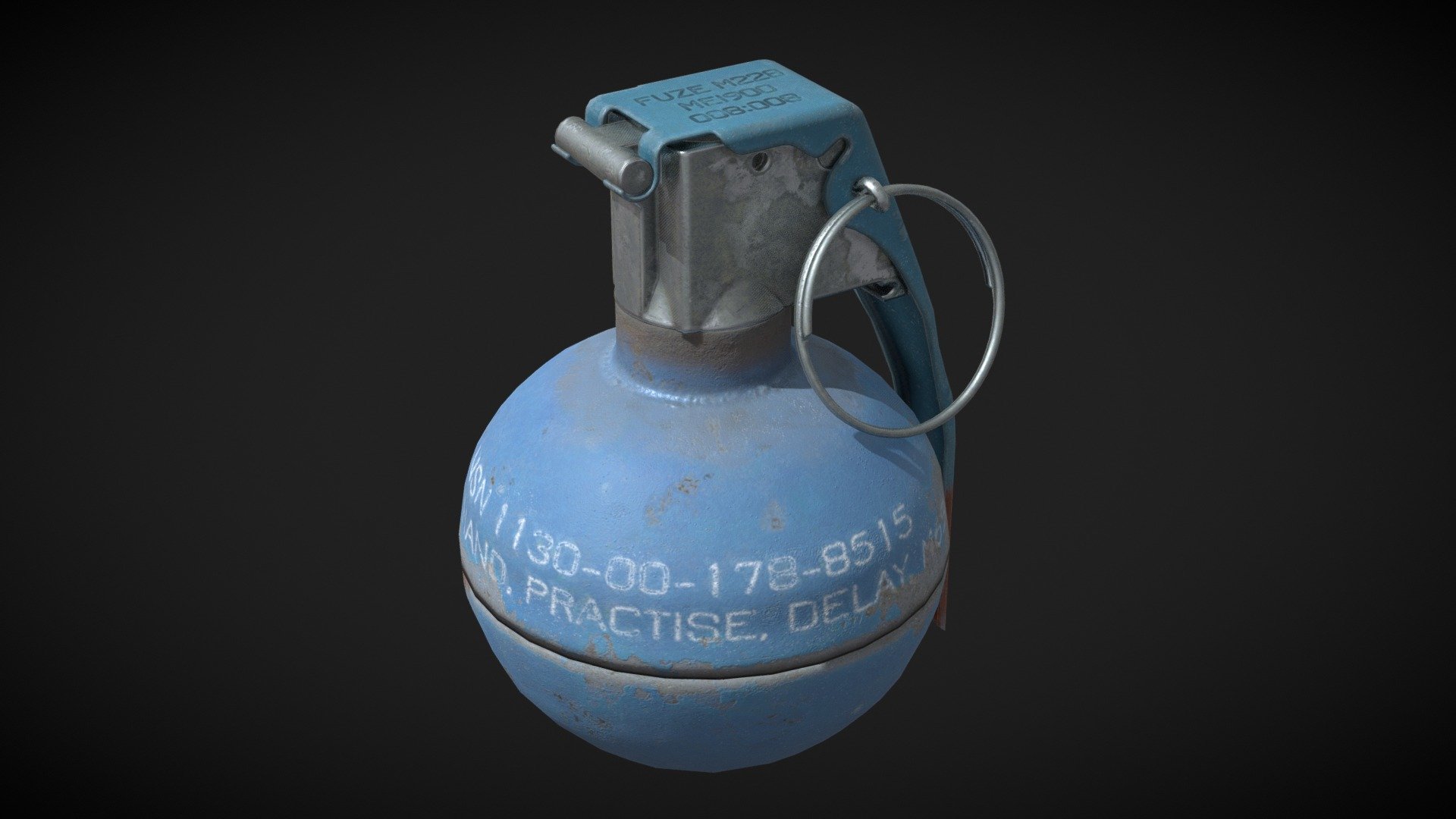 M69 practice hand grenade 3D model by Maksim Sokranskiy (sokranskiy