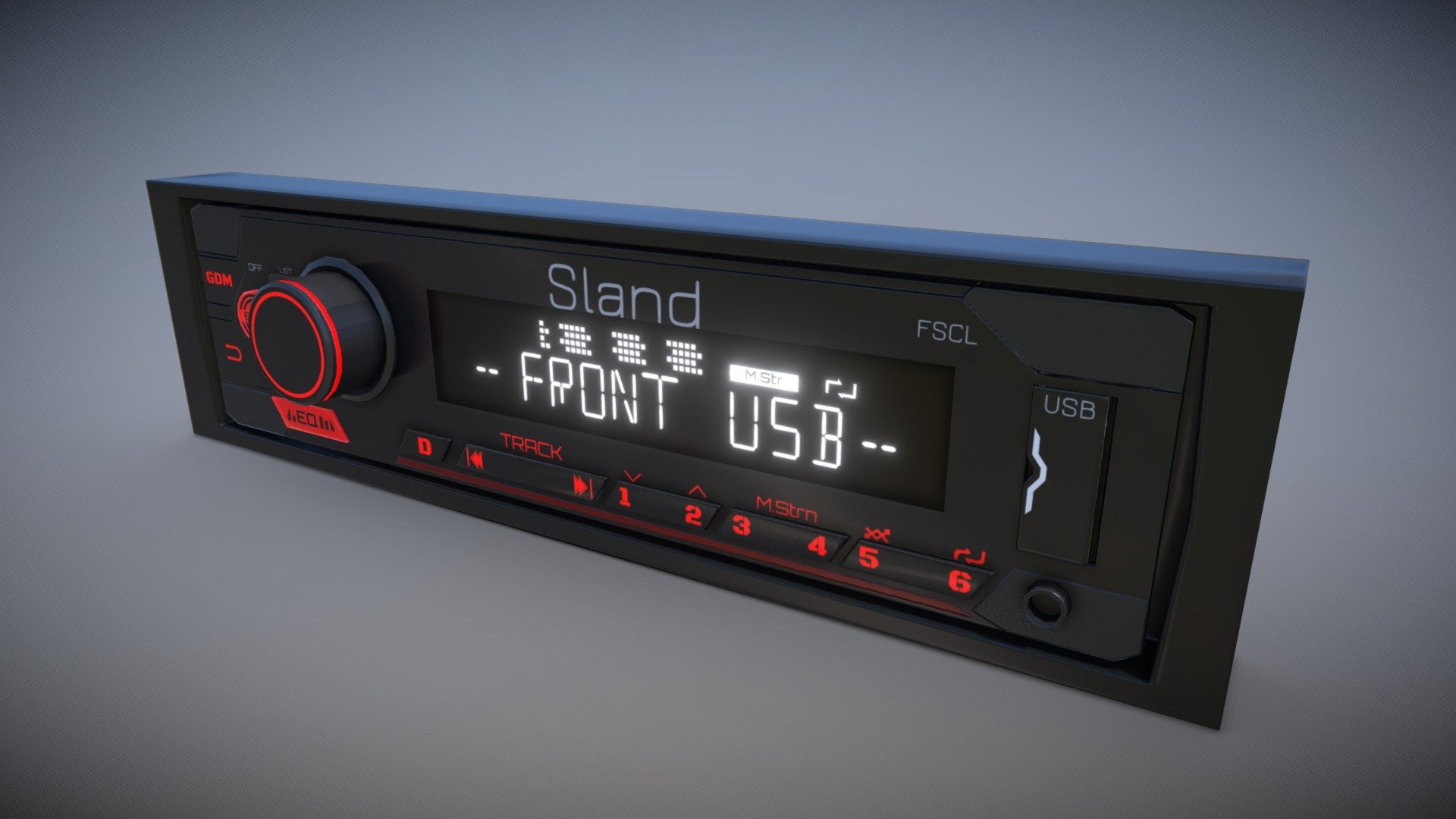 Car radio (Low poly) Buy Royalty Free 3D model by Ele.G