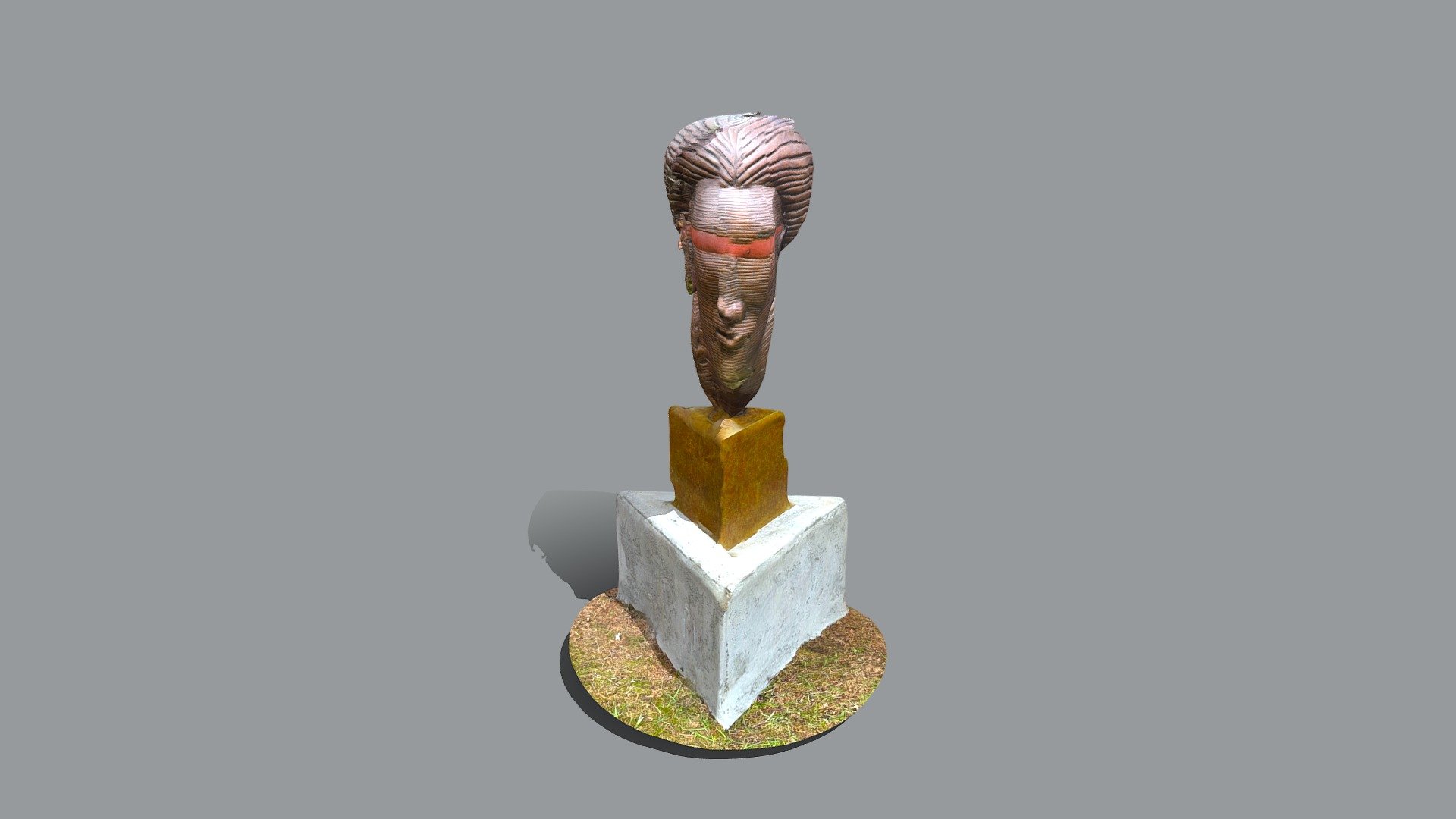 LiDAR scan of Anton Smit's "Speed Head" statue Download Free 3D model