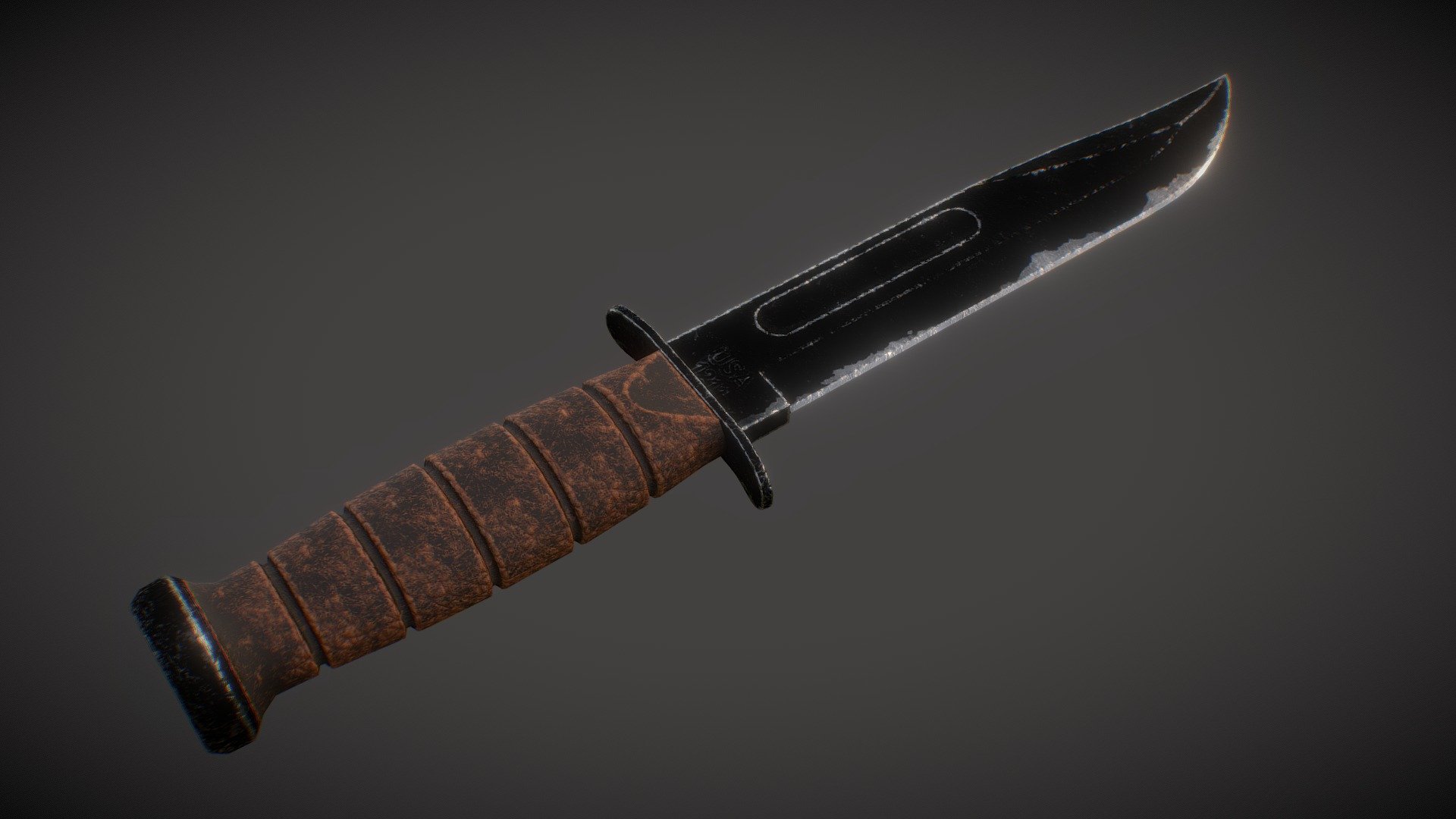 Combat Knife 3D model by EvangeliaBak [533f3b5] Sketchfab