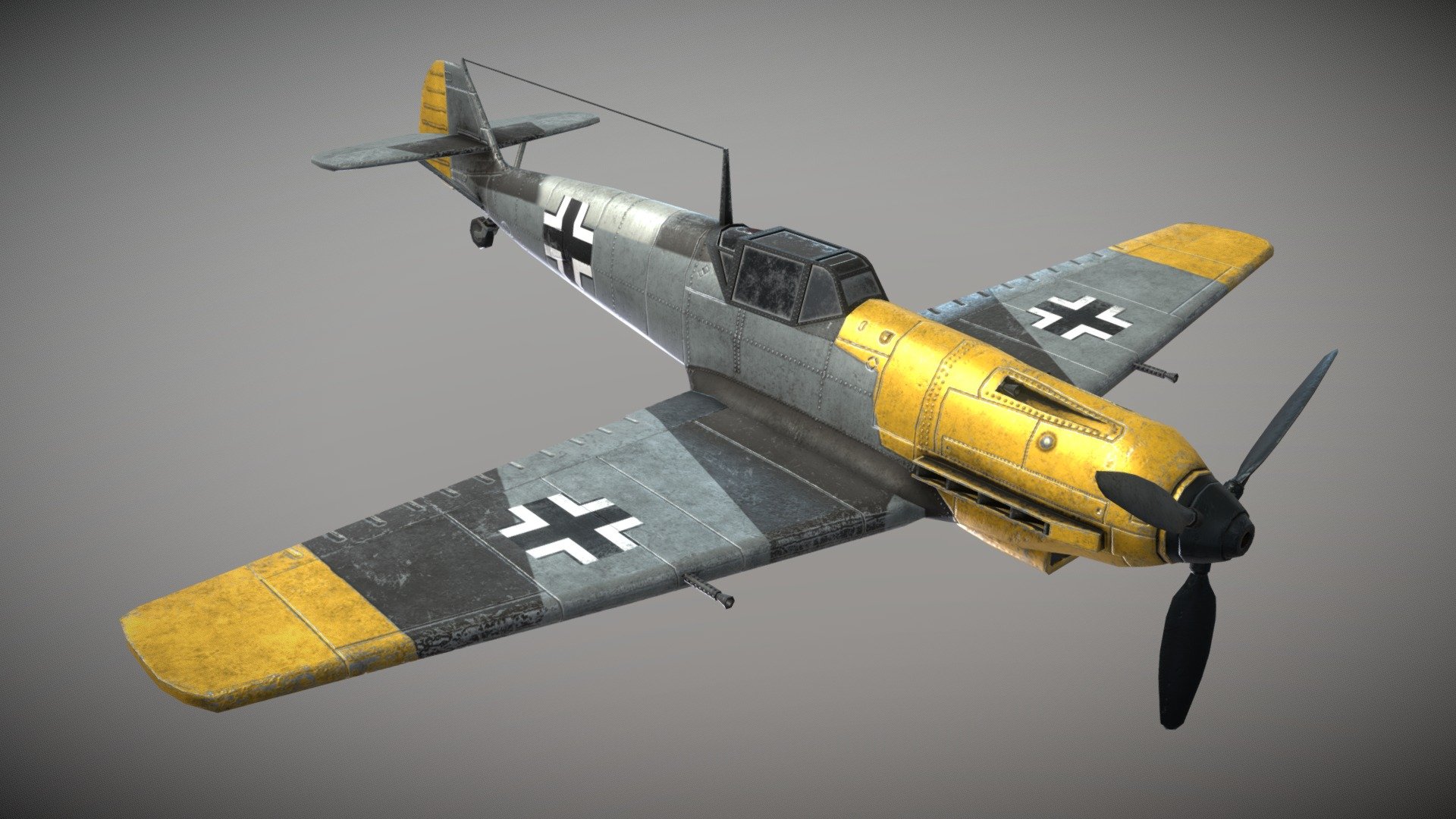 WW2 German Fighter Aircraft BF109e Buy Royalty Free 3D model by Zeus