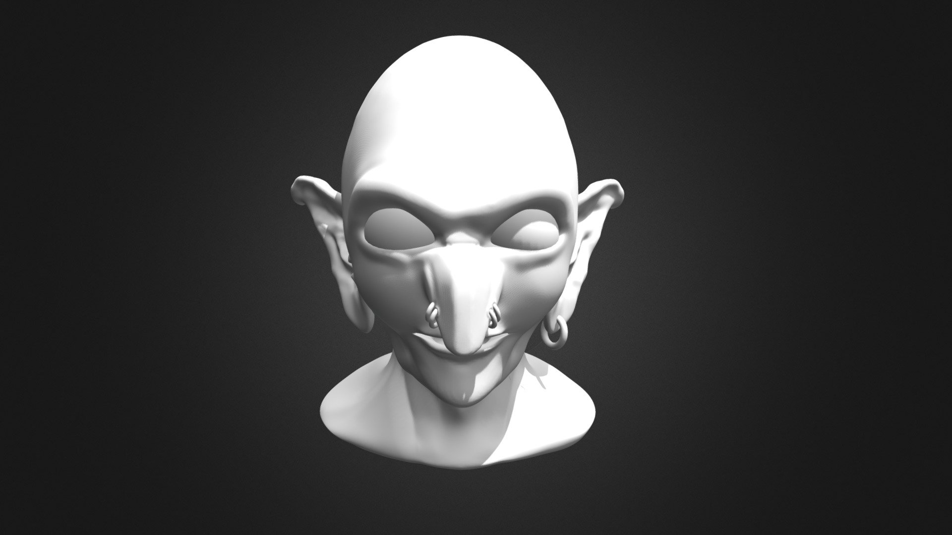 High Intelligence Goblin Blender Sculpting 3D model by ugamedev08