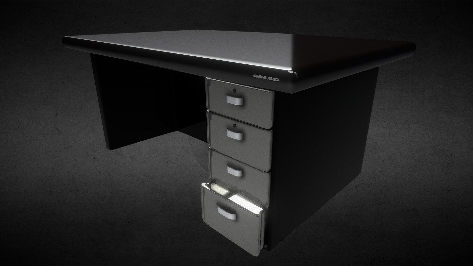 Simple Office Table Download Free 3D model by Zohaib (4minus1d) (4minus1D) [56f94d0] Sketchfab