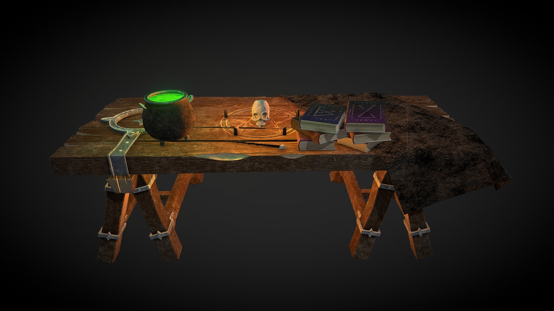 Wizard Table 3D model by Austin Cain (AustinCain) [57ef289] Sketchfab