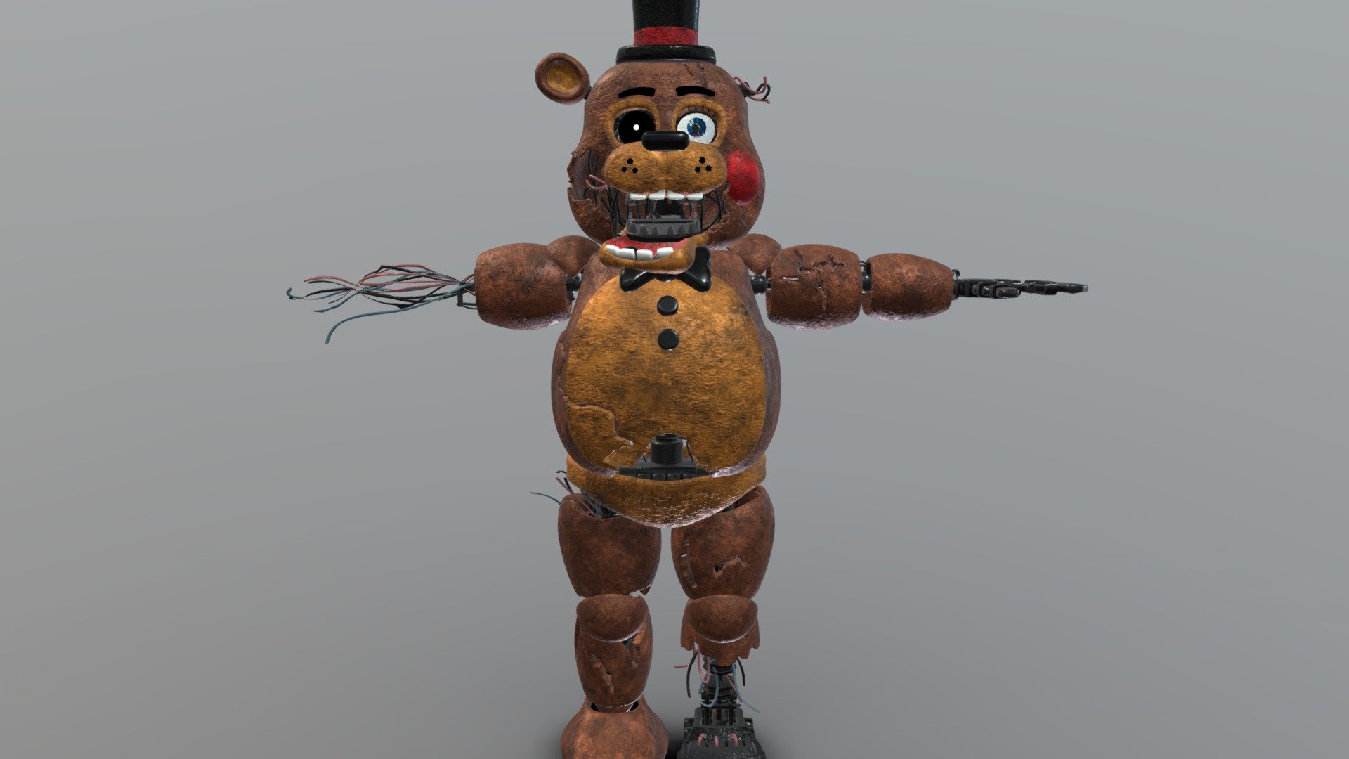 Withered Toy Freddy Download Free 3D model by Sweetieboy87