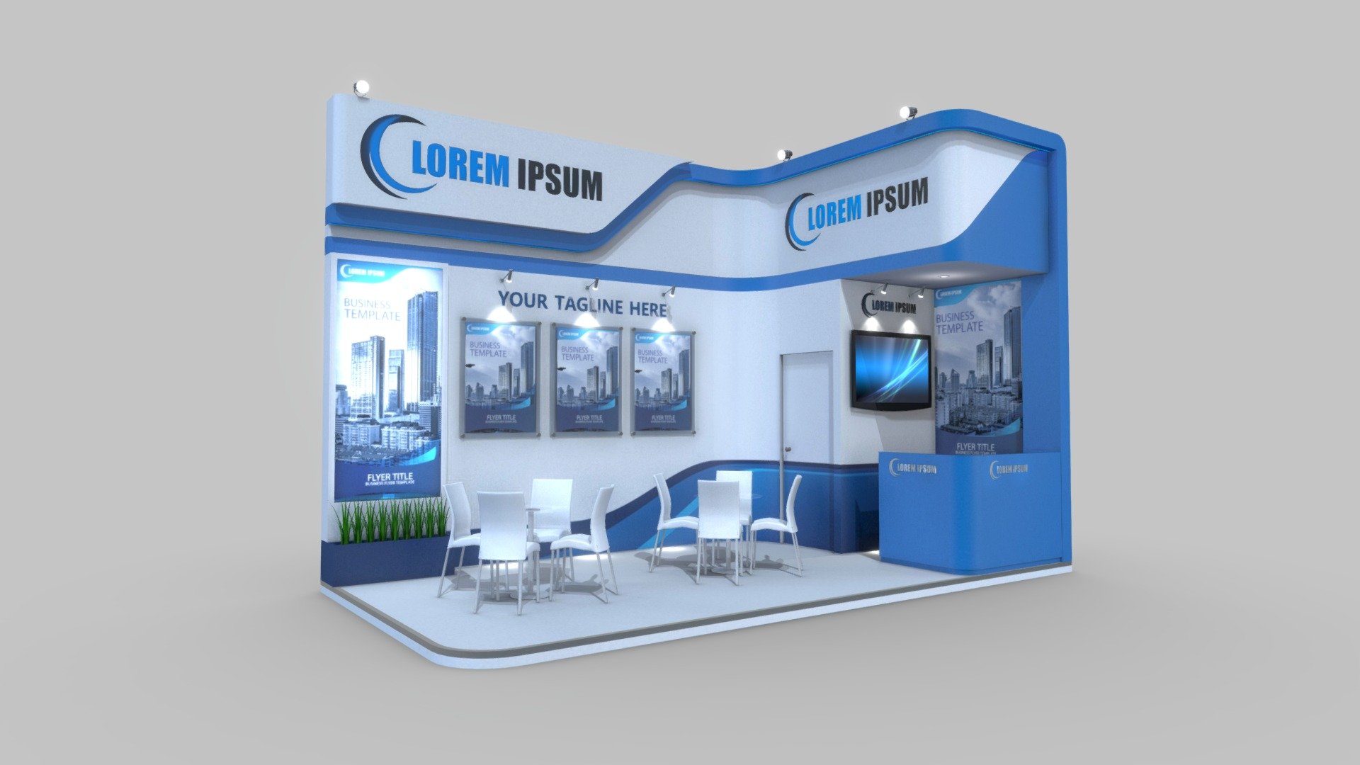 3d exhibition stand 014 Download Free 3D model by fasih.lisan