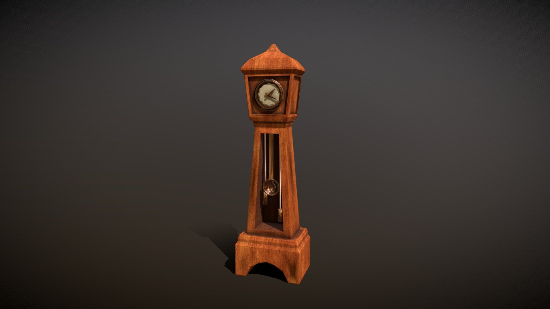 Low Poly Cartoon Stylized Floor Clock Buy Royalty Free 3D model by Scritta [641c7b8