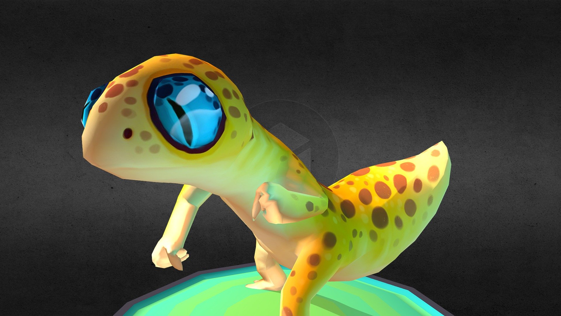 Leopard Gecko Character 3D model by SodaReishii