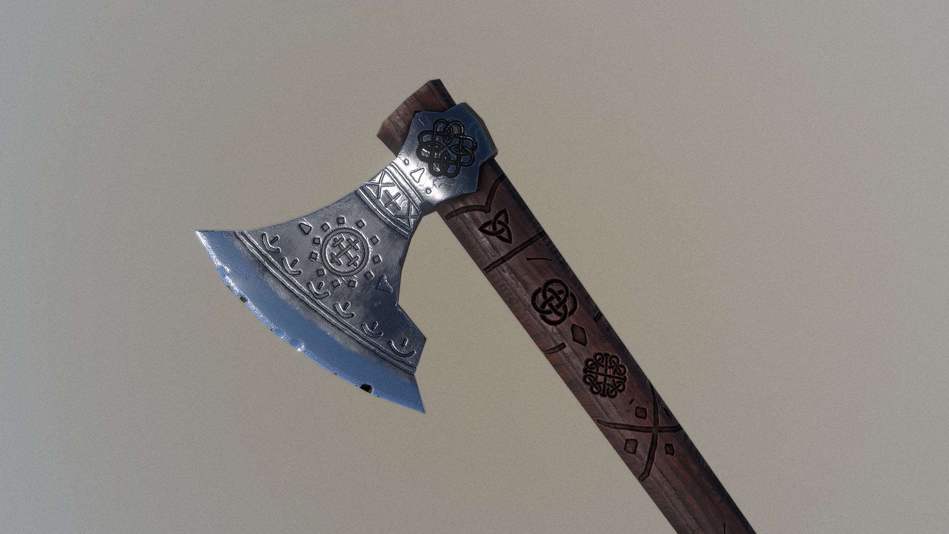 Simple Viking Axe SmPBR Download Free 3D model by Elisey (dwelfster) [674ebfe] Sketchfab