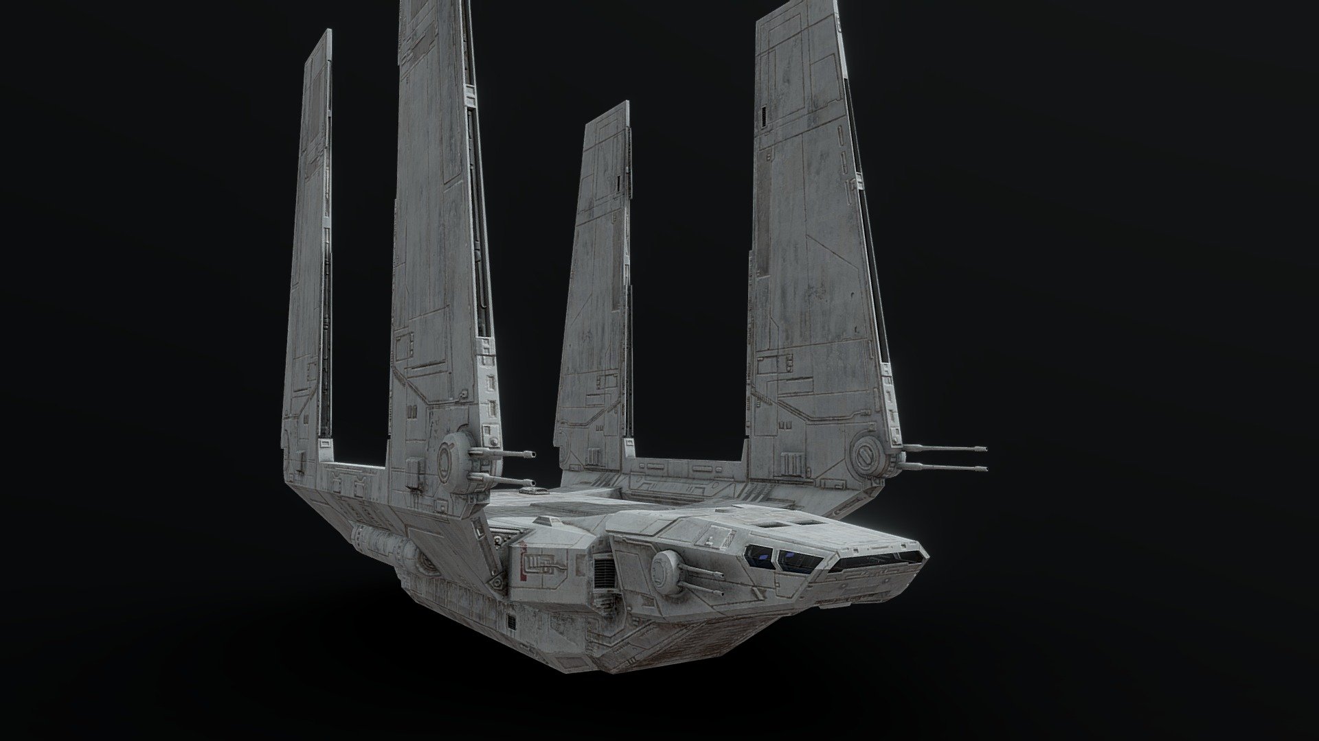 Low Poly Star Wars Zeta Shuttle Buy Royalty Free 3D model by Robear