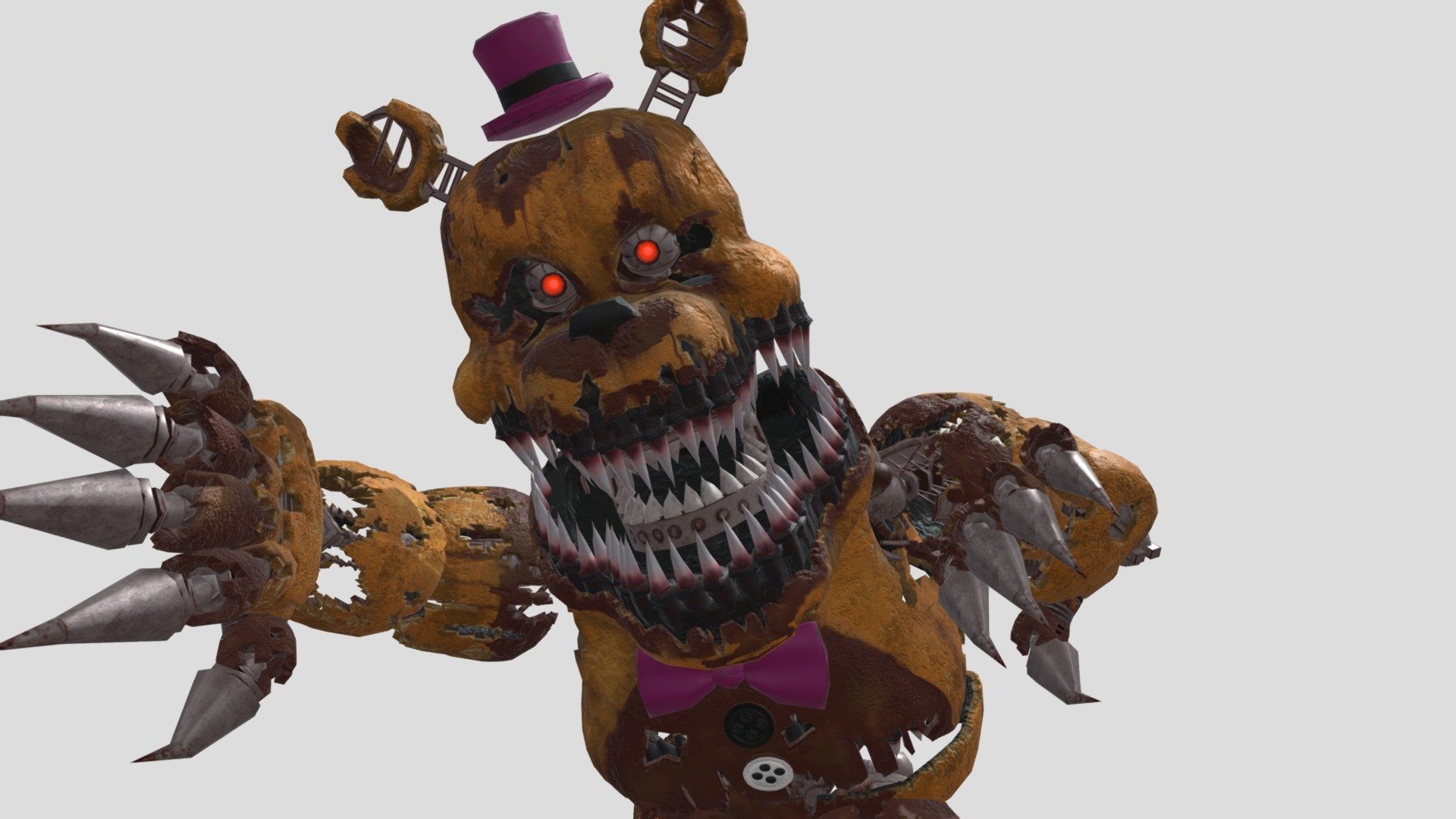 FNAF Help Wanted Nightmare Fredbear Download Free 3D model by
