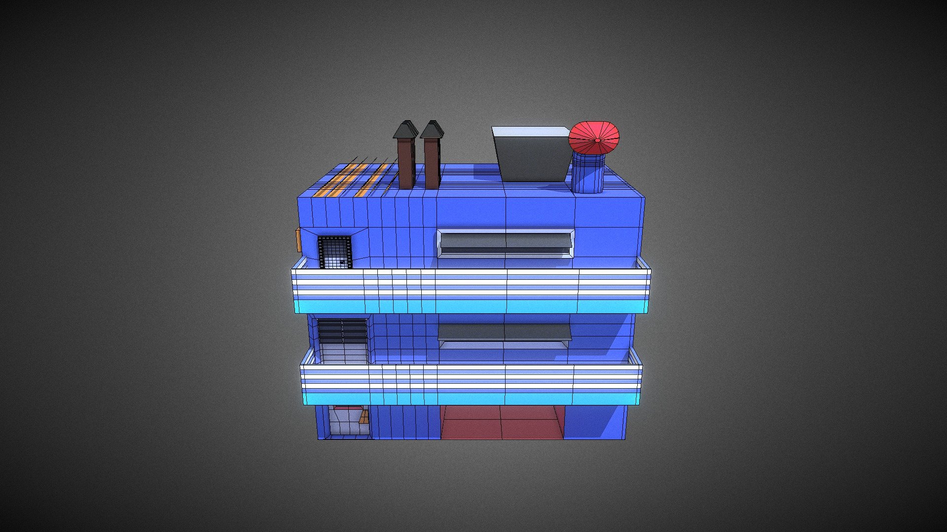 Low poly building blender gaiprima