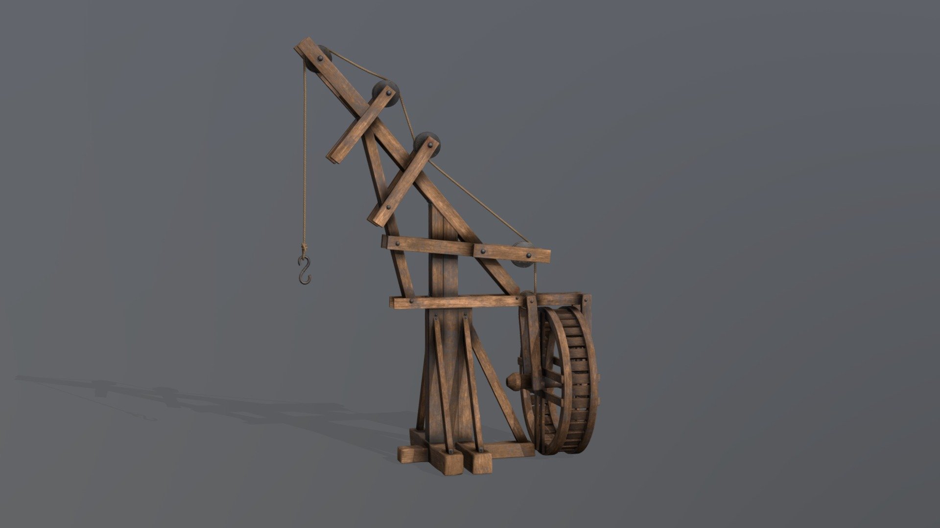 Medieval Wooden Crane Download Free 3D model by rautkrutant055