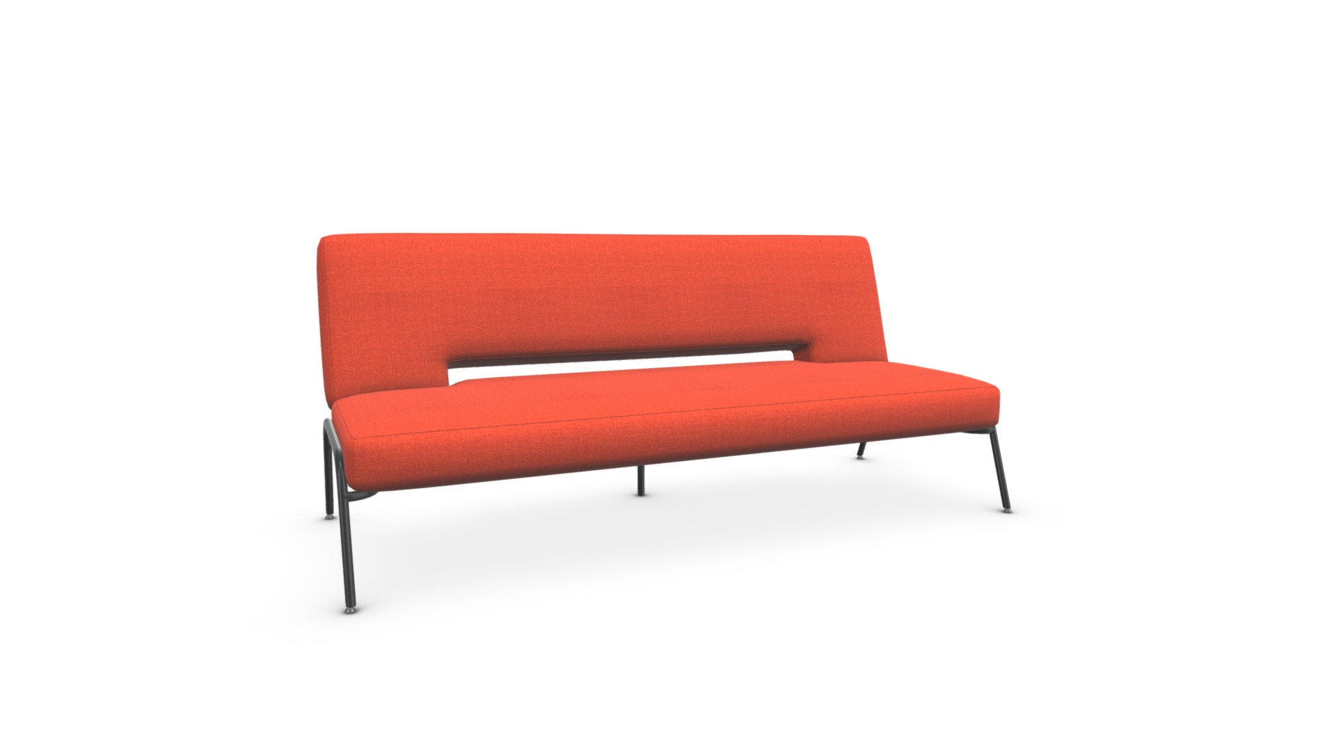 Knox, Click Clack Sofa Bed, Retro Orange Download Free 3D model by