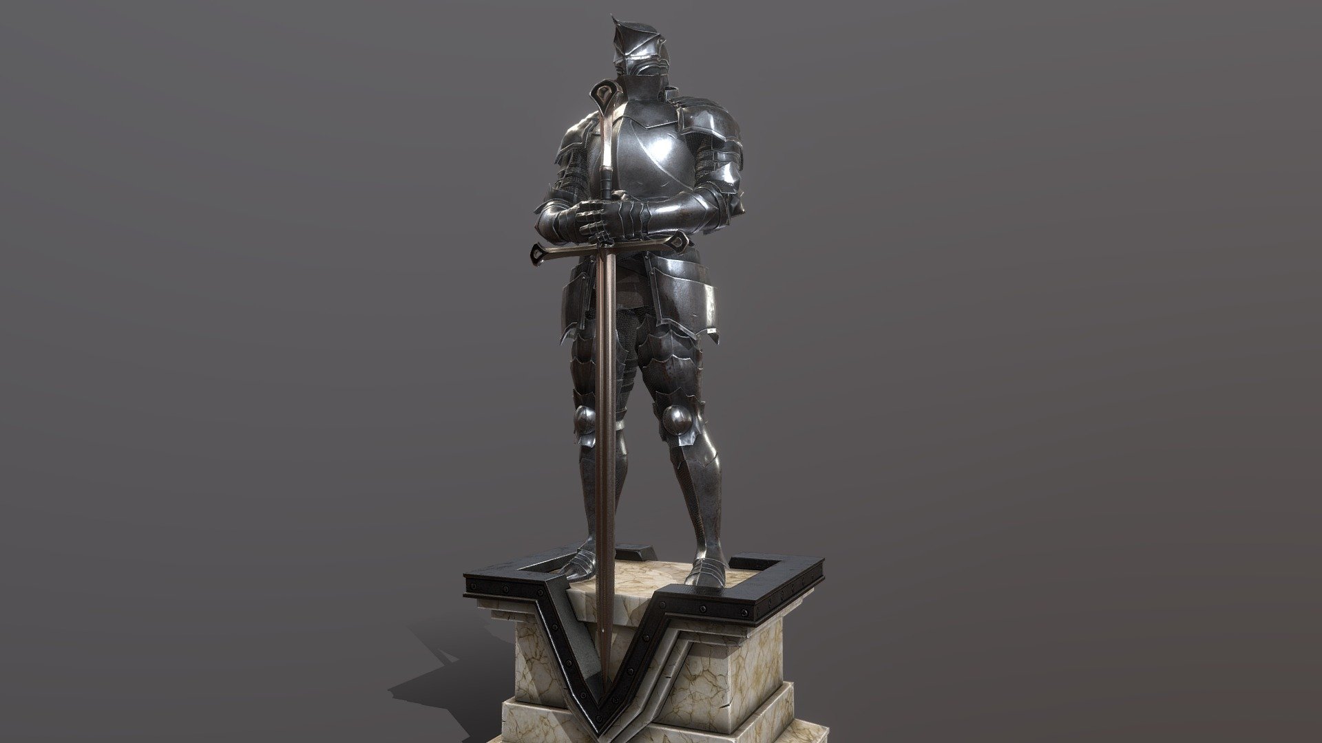 Knight Statue Buy Royalty Free 3D model by Kyle Sung (oinon3
