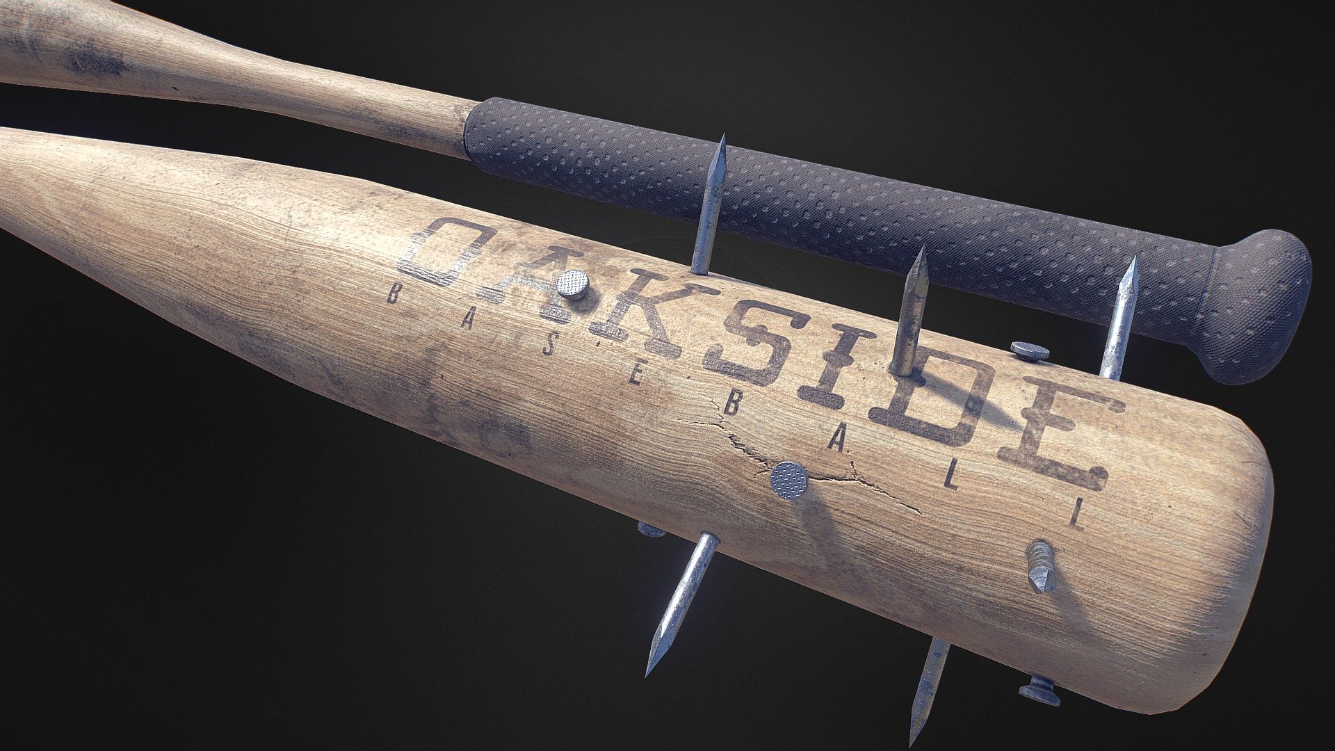 Baseball Bat w/ Nails Download Free 3D model by bossdeff [7b6739c