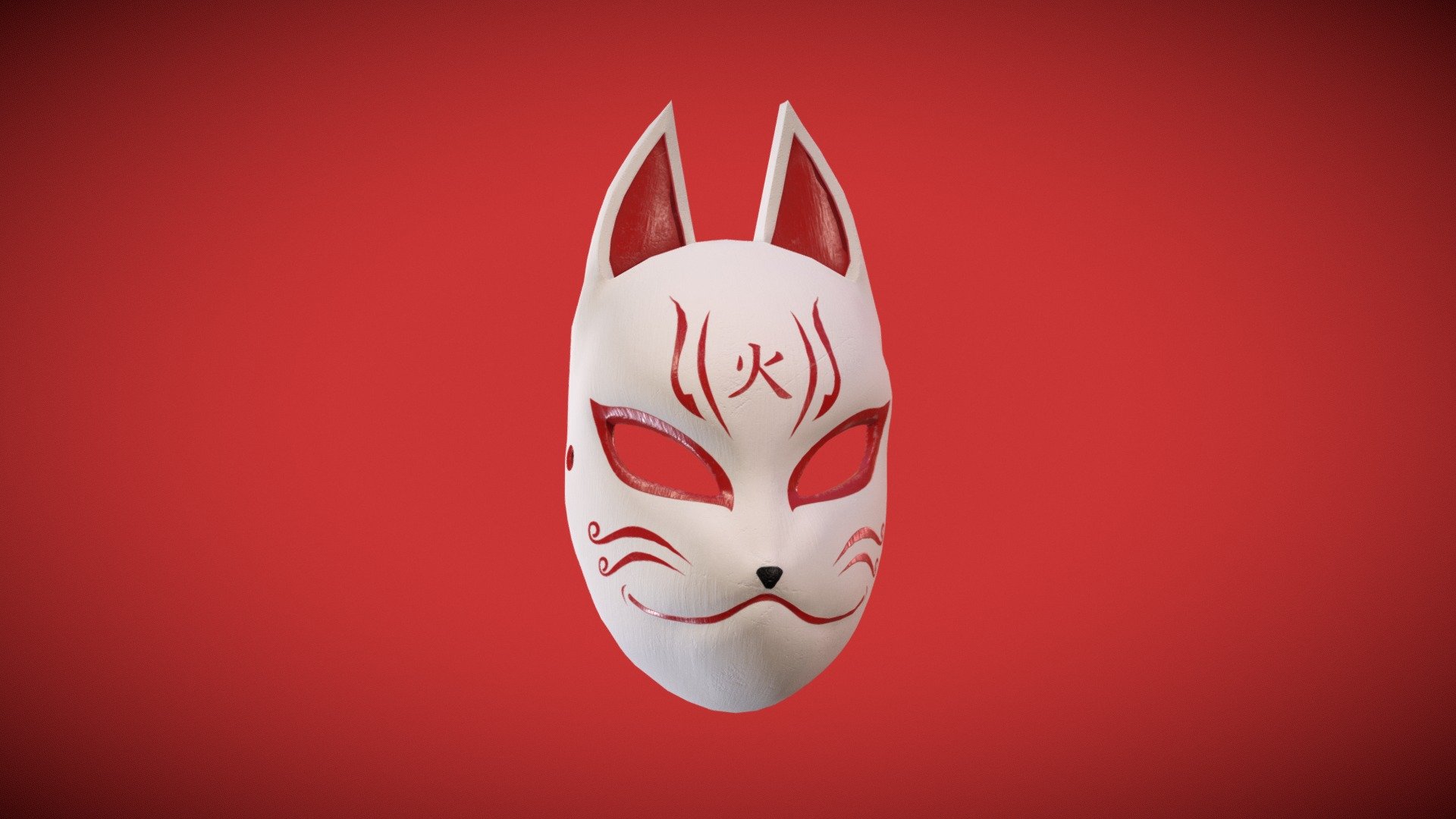 Kitsune Mask Buy Royalty Free 3D model by AlexandreR [7b6cdae