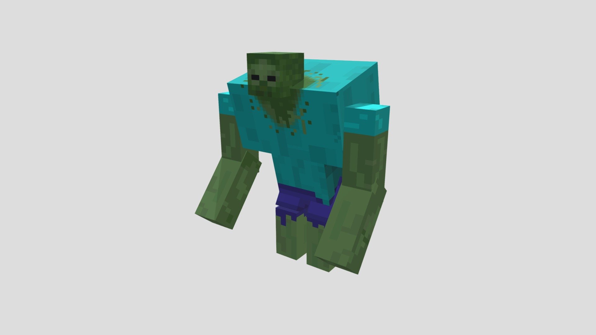 minecraft mutant zombie 3D model by JohnElkes [7d48c6a] Sketchfab