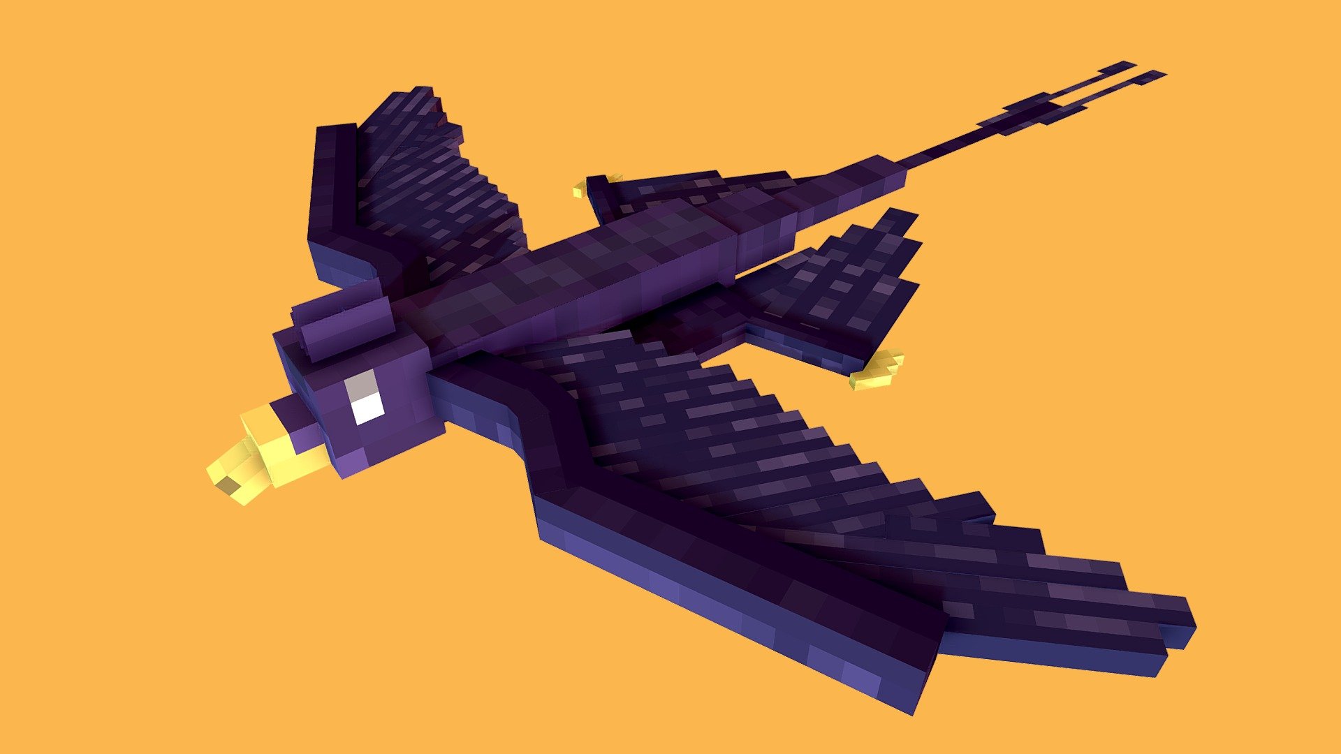 Prehistoric Bird Minecraft Pet Commission 3D model by Rizaan