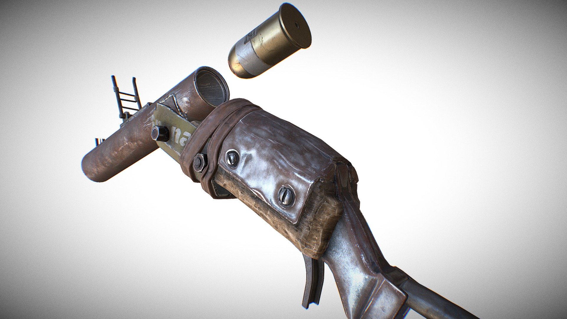 Salvaged Grenade Launcher 3D model by Rayco Haex