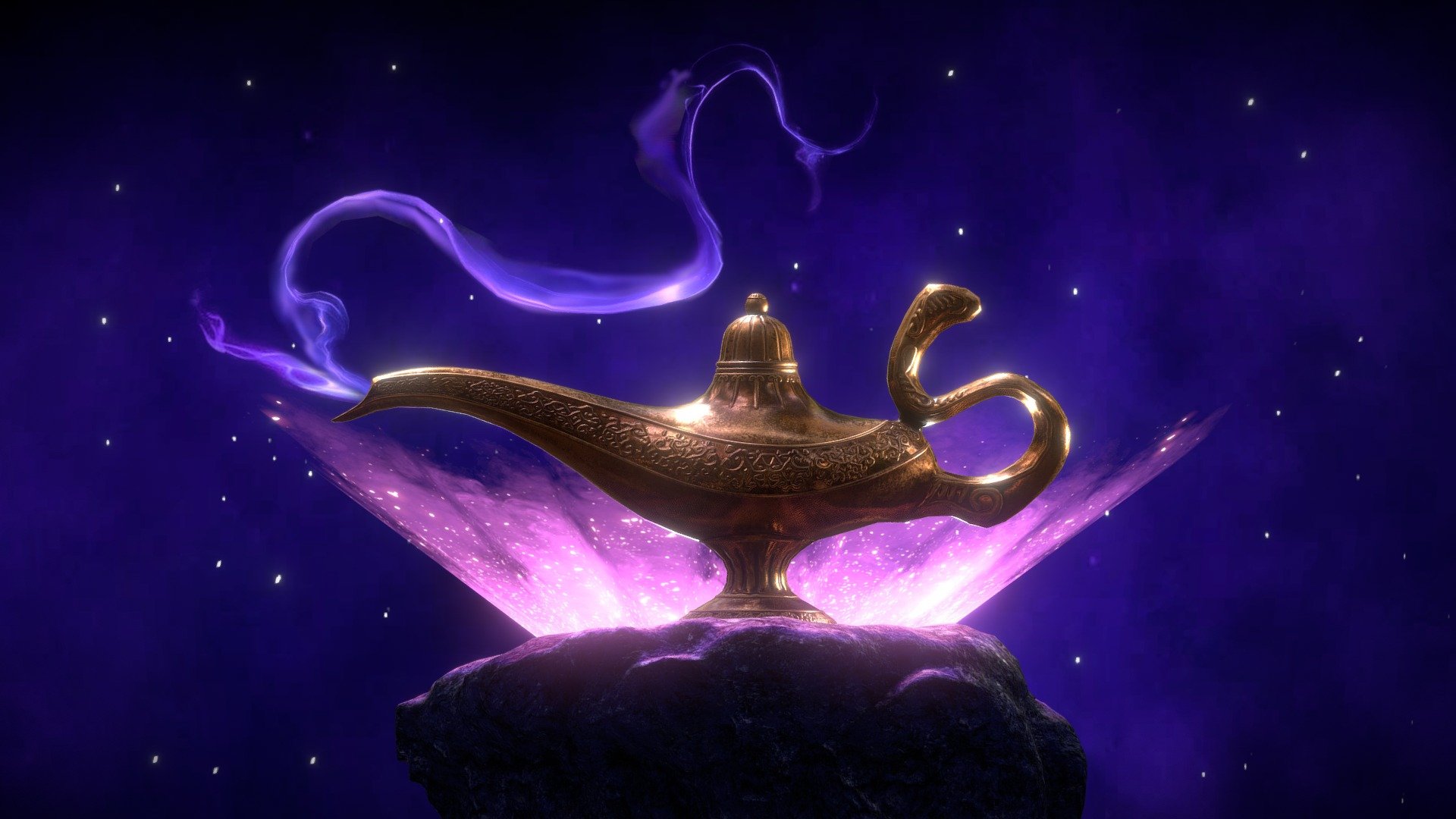 Aladdin's Magic Lamp 3D model by Alok (alok.aks50) [8dee95b] Sketchfab