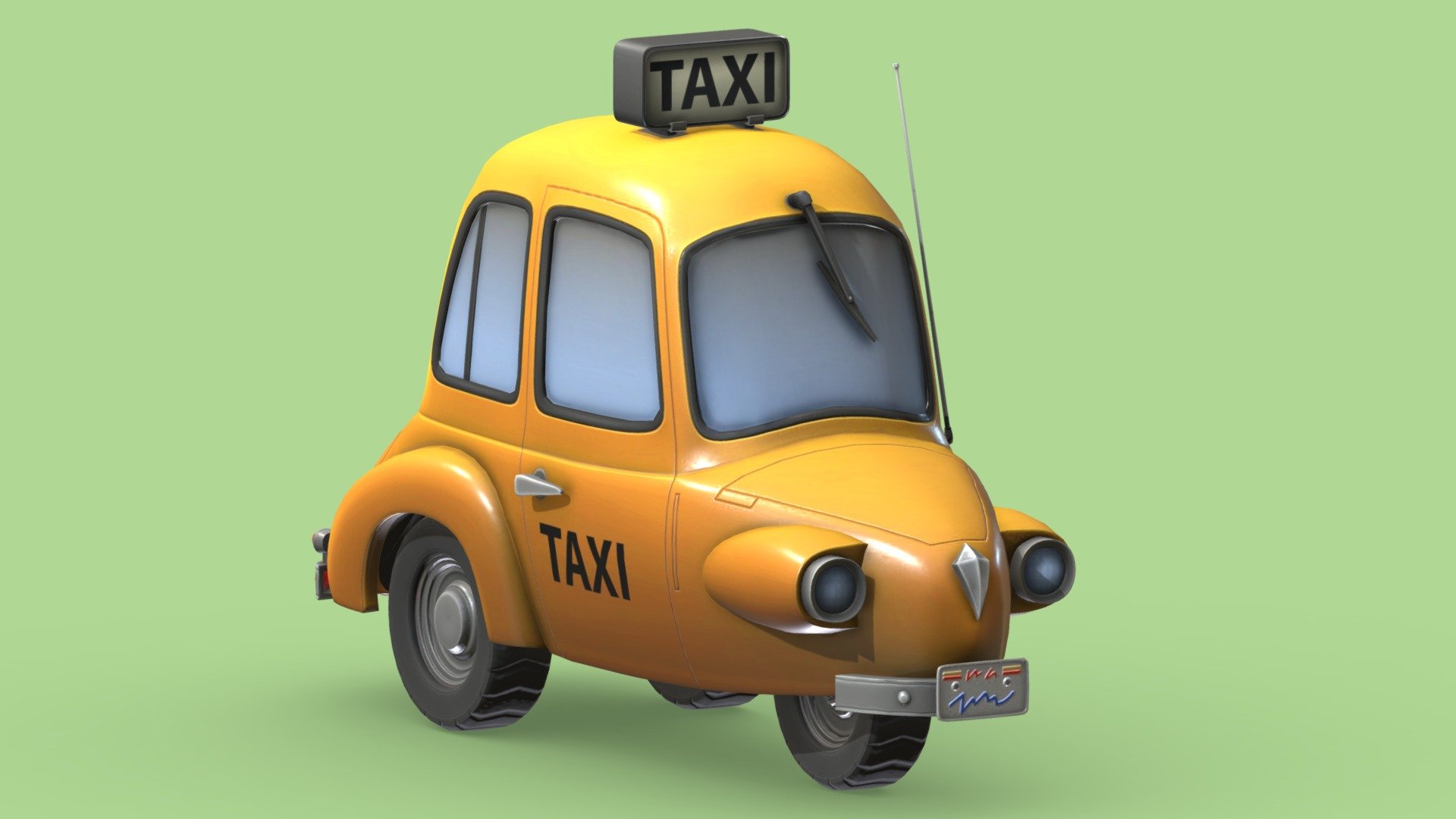Animal Crossing Taxi Fan Art Download Free 3D model by Trey Brown