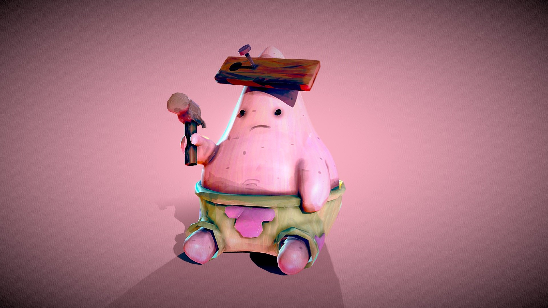 Patrick Spongebob Fanart Download Free 3D model by jason.lp.davis