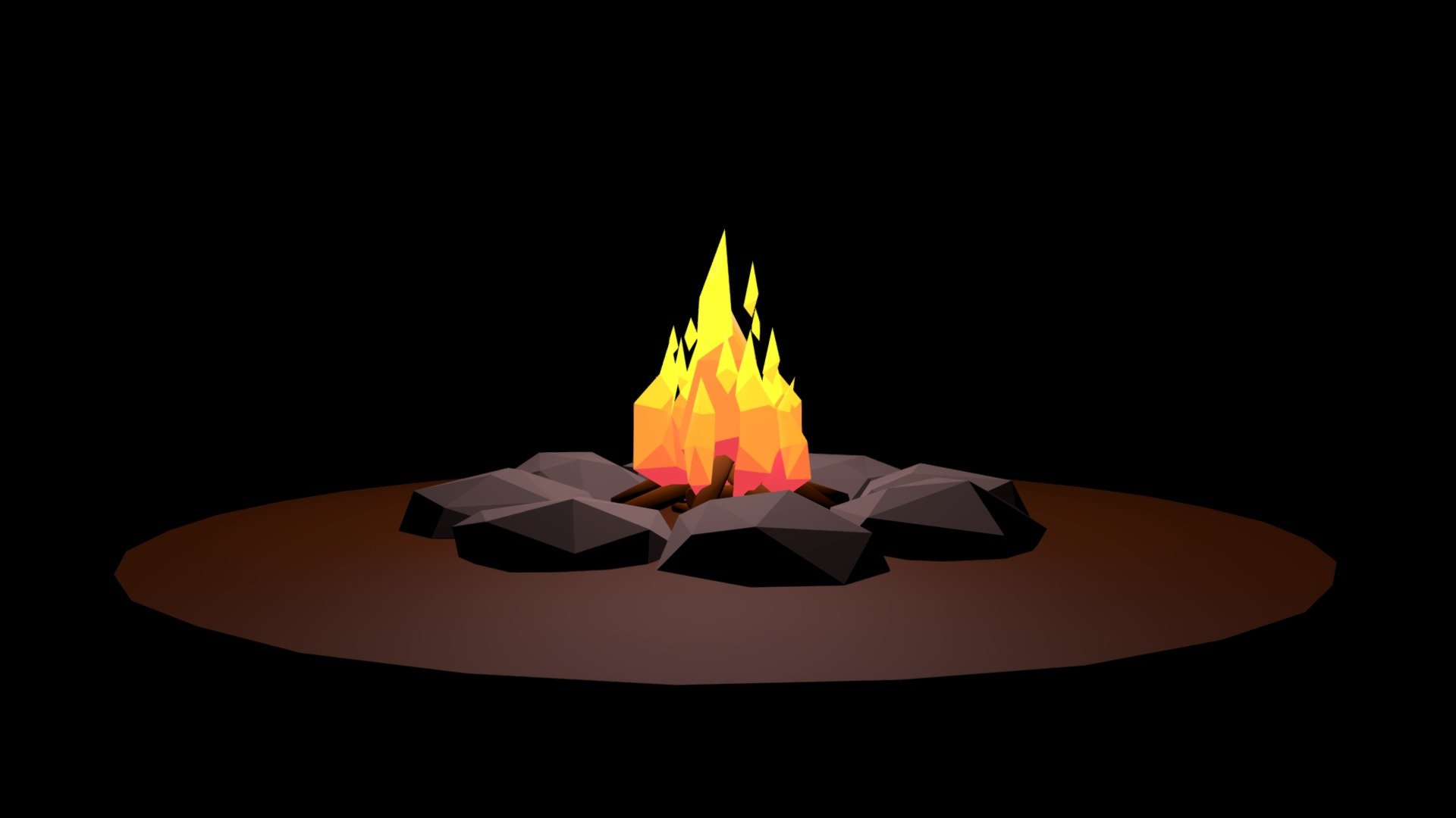 Low Poly Campfire 3D model by Graffimiao (graffimiao) [99e2047