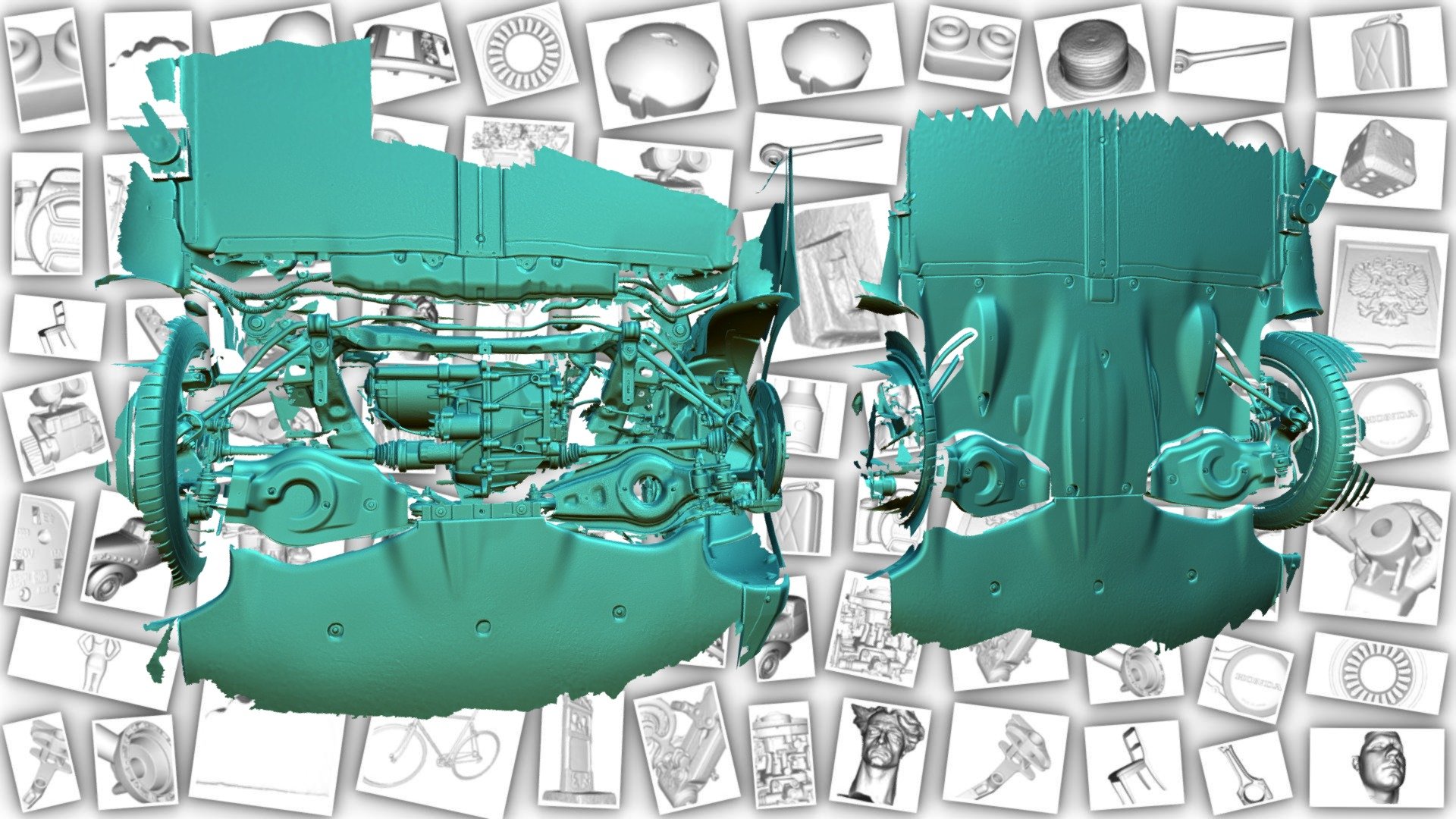 Tesla Model 3 Rear Suspension 3d Scan Data 3D model by CADLAB (3dscaning) [9c15a9c] Sketchfab
