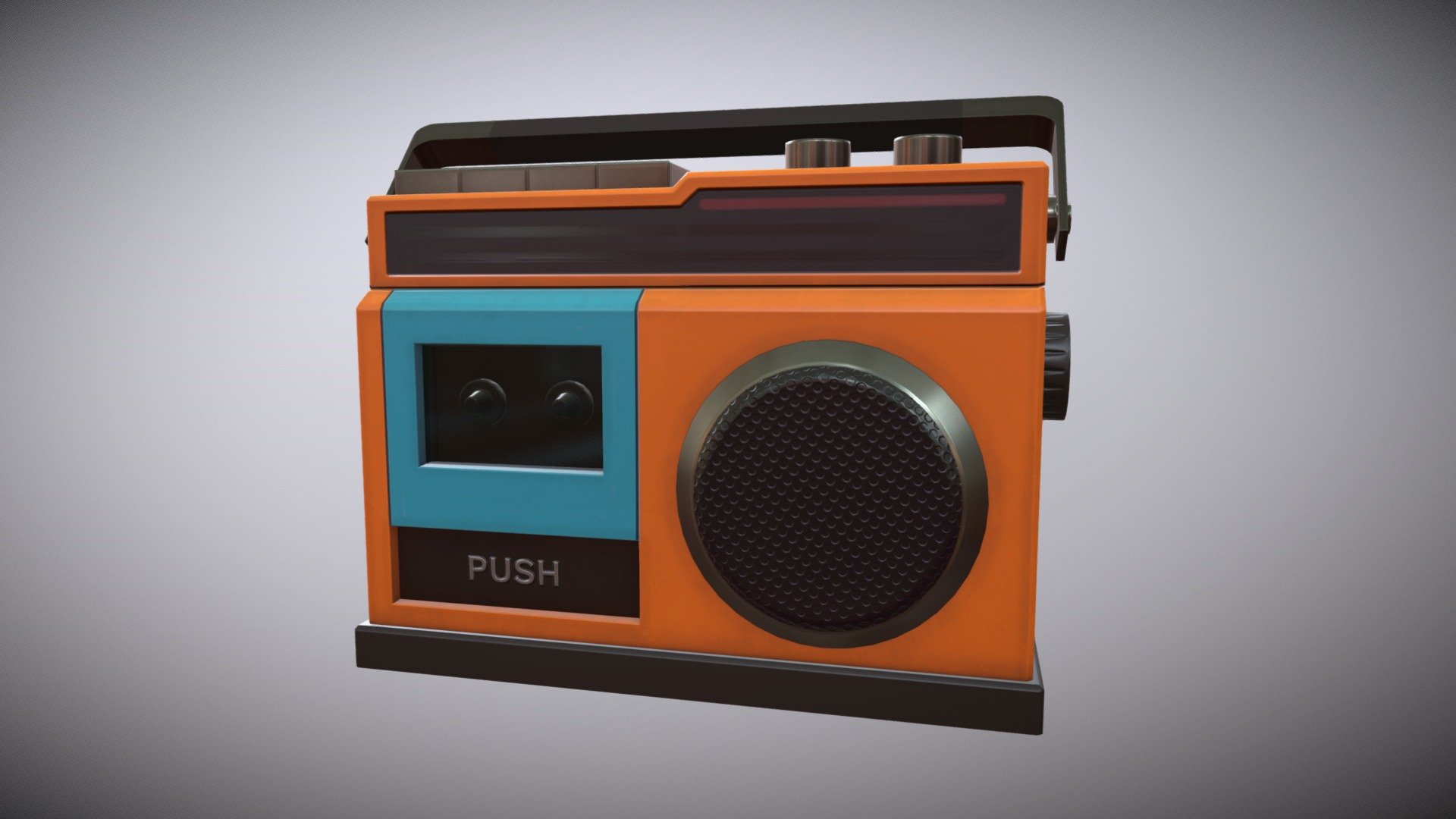 Stylised 80's Radio 3D model by Fuzz Levingston (matthieuesquevin