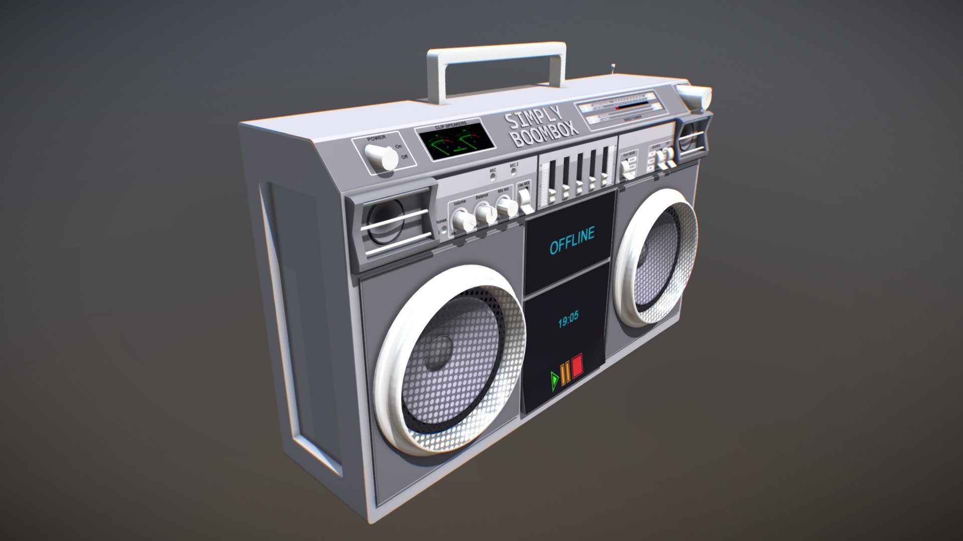 Simply Boombox 3D model by MrKuBu [a2d56c0] Sketchfab