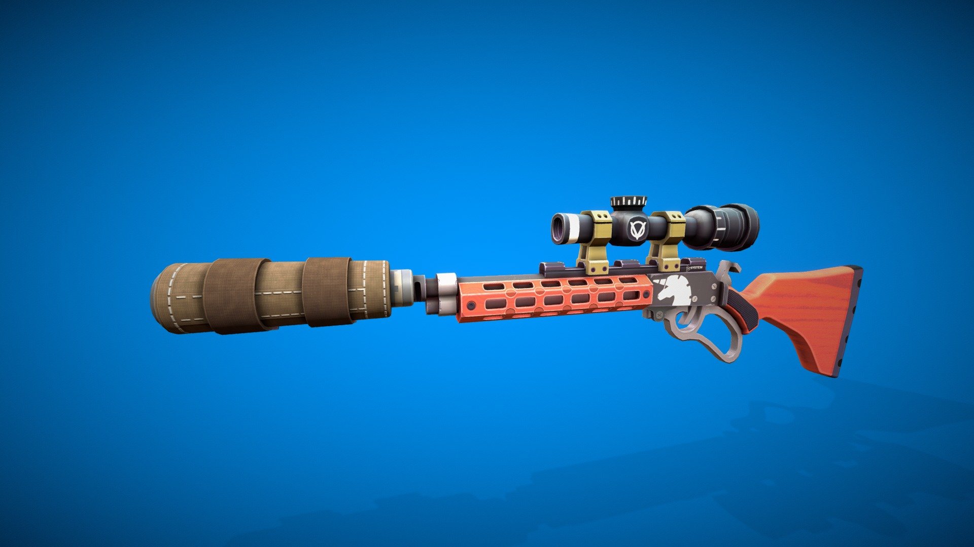 Tacticool Lever Action Rifle 3D model by JuanS. [a714d09] Sketchfab