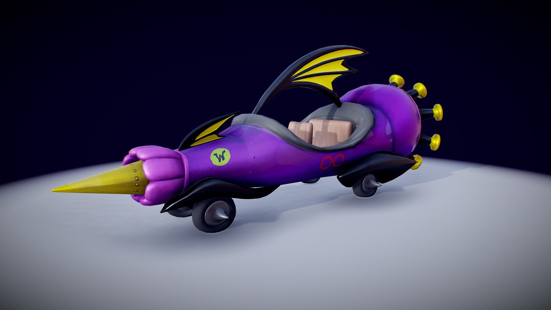 Wacky Races The Mean Machine Buy Royalty Free 3D model by msanjurj