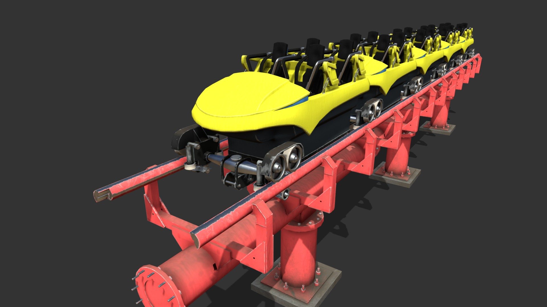 Vekoma Roller Coaster 3D model by Evandro Loss (evandroloss