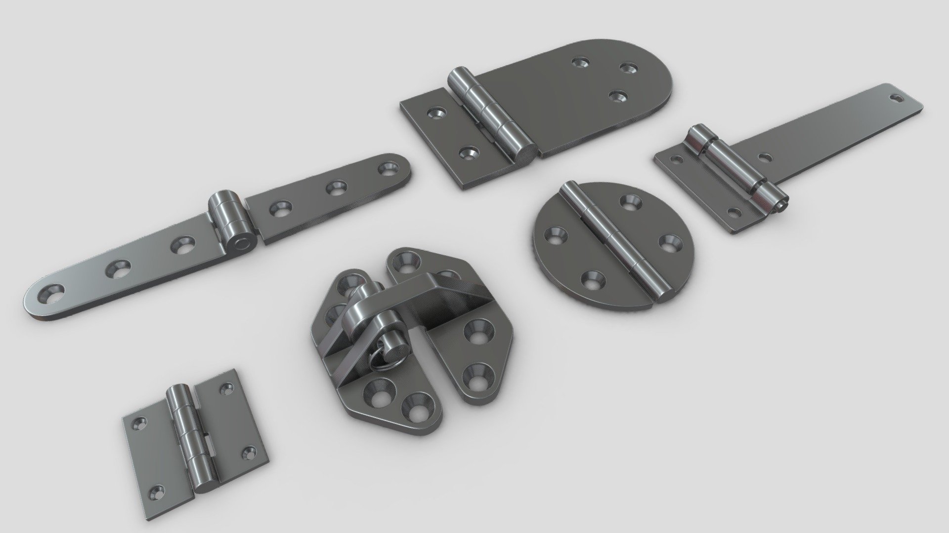 Hinges Collection Buy Royalty Free 3D model by KloWorks [a97c0e6