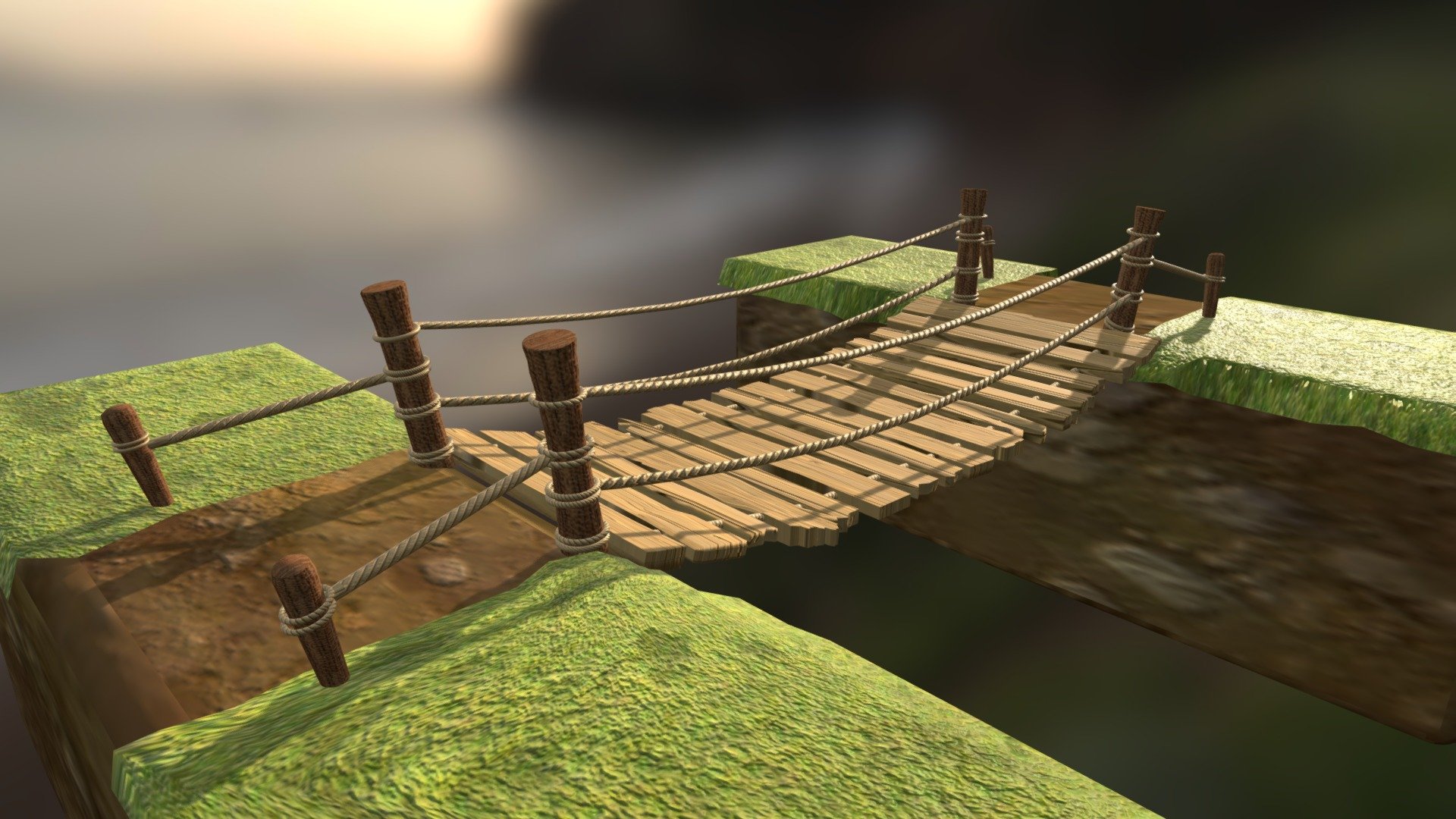 rope bridge Download Free 3D model by amyvanzi98 [a9d5657] Sketchfab