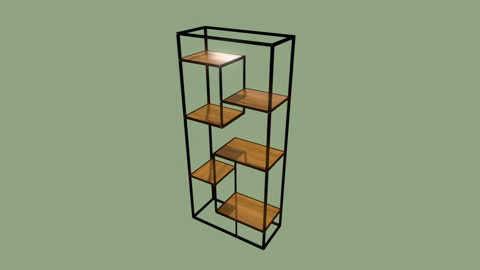 Low Poly Book Shelf Download Free 3D model by Vigneshwar (rikki23