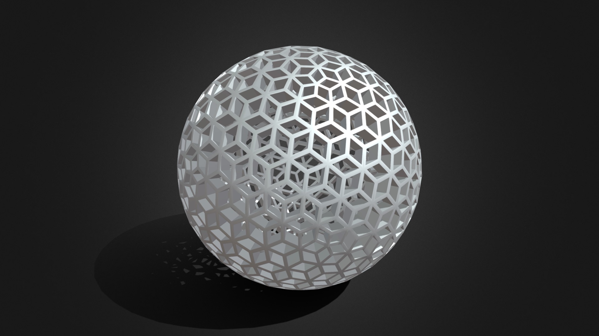 Diamond hollow sphere 3d printing model 3D model by llllline [aa6b5ac