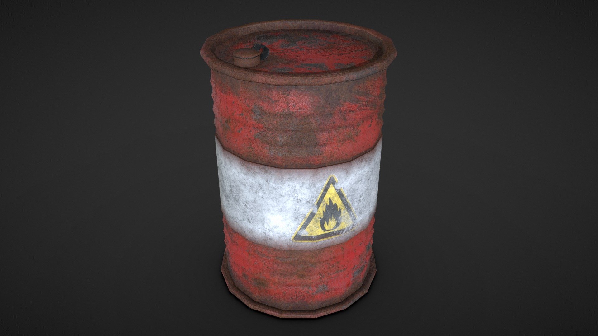 [LOW POLY] Explosive Barrel Game Asset Download Free 3D model by Alf