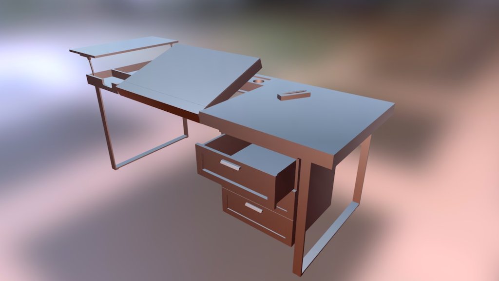 Lightbox desk 3D model by Abdushukur [b6121d8] Sketchfab