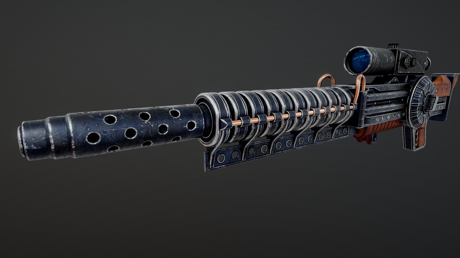 Gauss Rifle From Fallout 3D model by Fesss [b6d4e11] Sketchfab