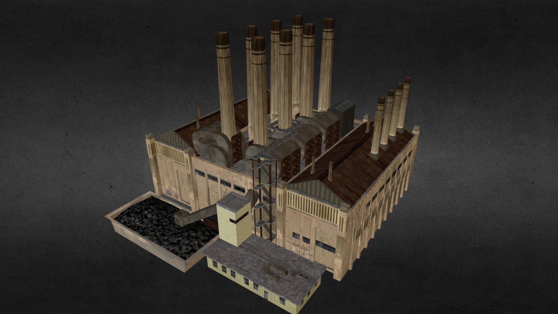 Coal Power Plant (WIP) - 3D model by Sky (@skynet) [b816e97] - Sketchfab