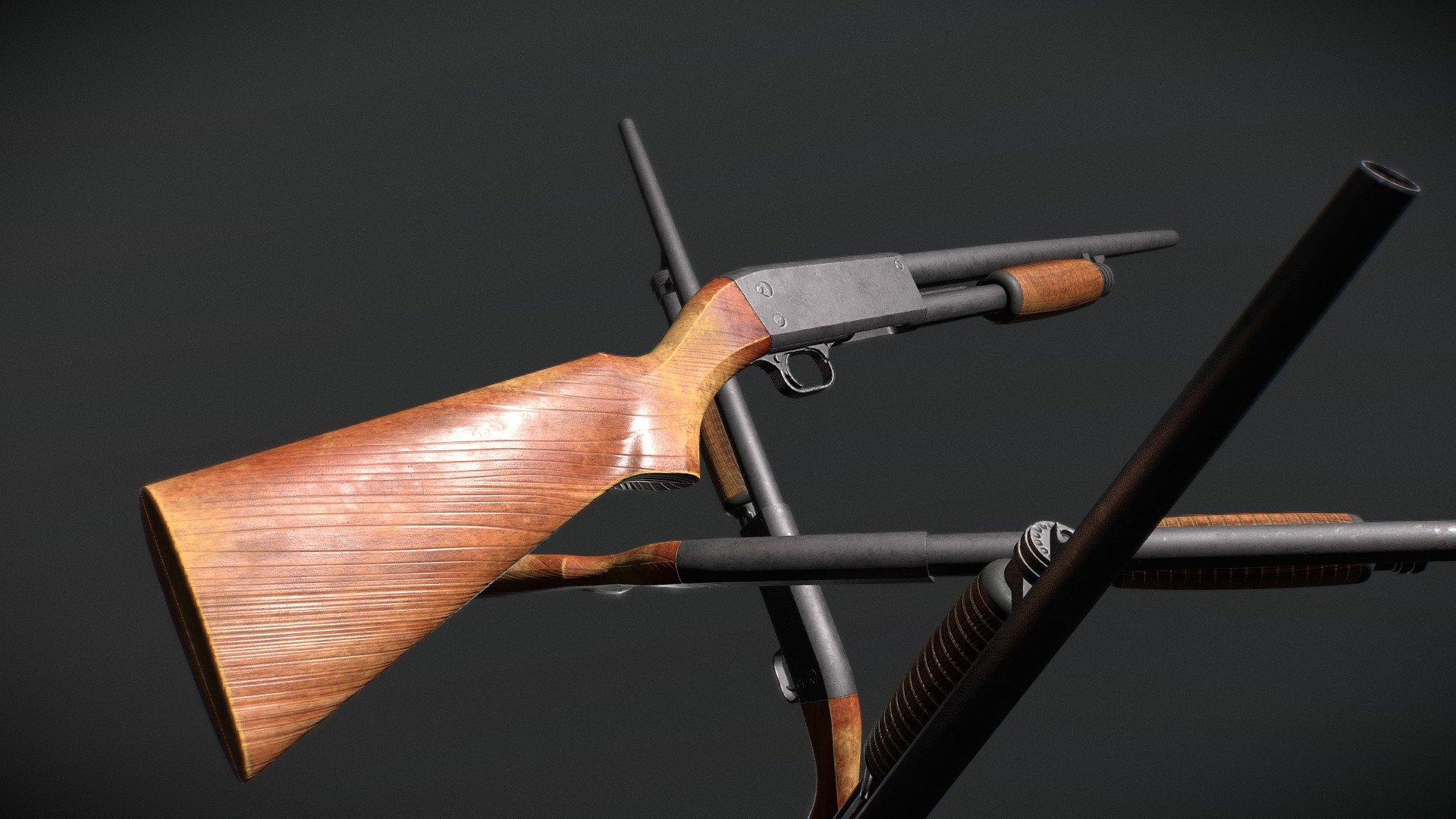 Ithaca M37 Download Free 3D model by teejlesdoodles [ba54be5] Sketchfab