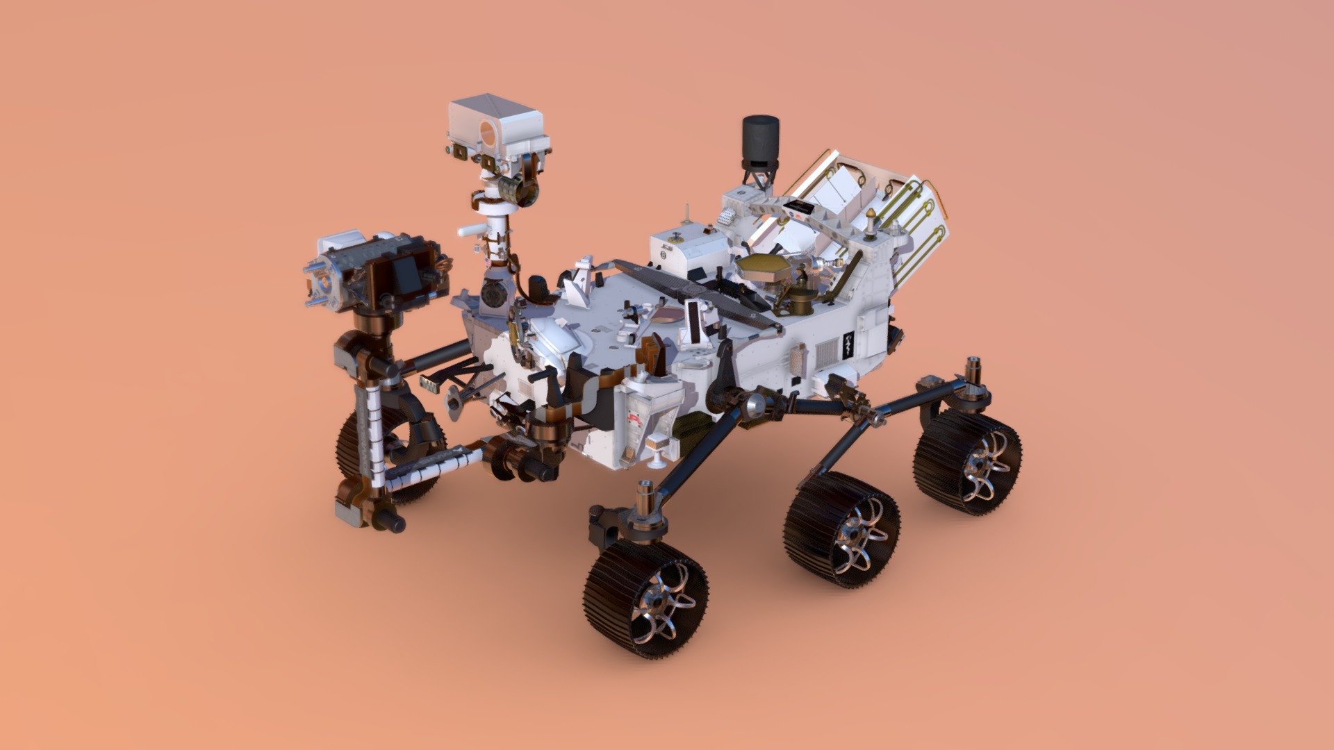 Perseverance NASA Mars Landing 2021 Download Free 3D model by