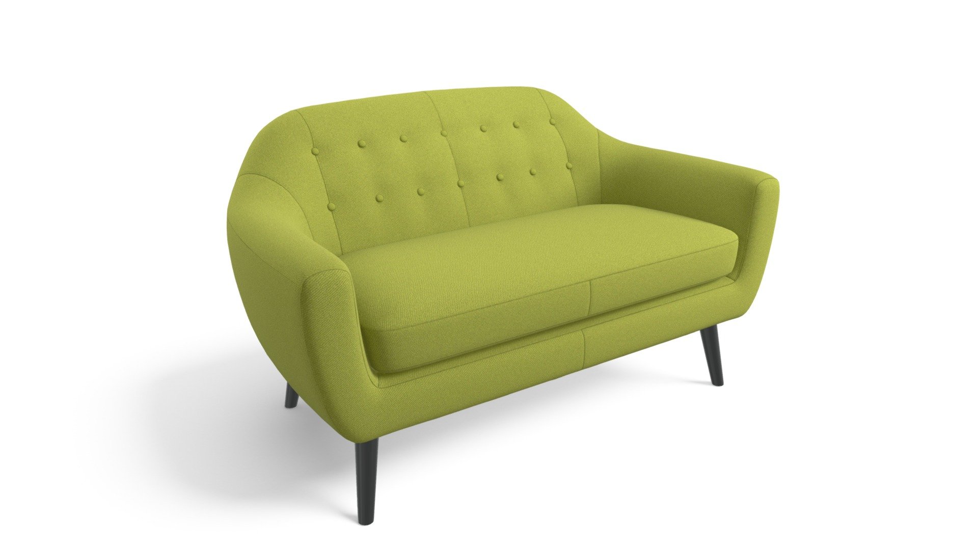 Ritchie 2 Seater Sofa, Lime Green Download Free 3D model by