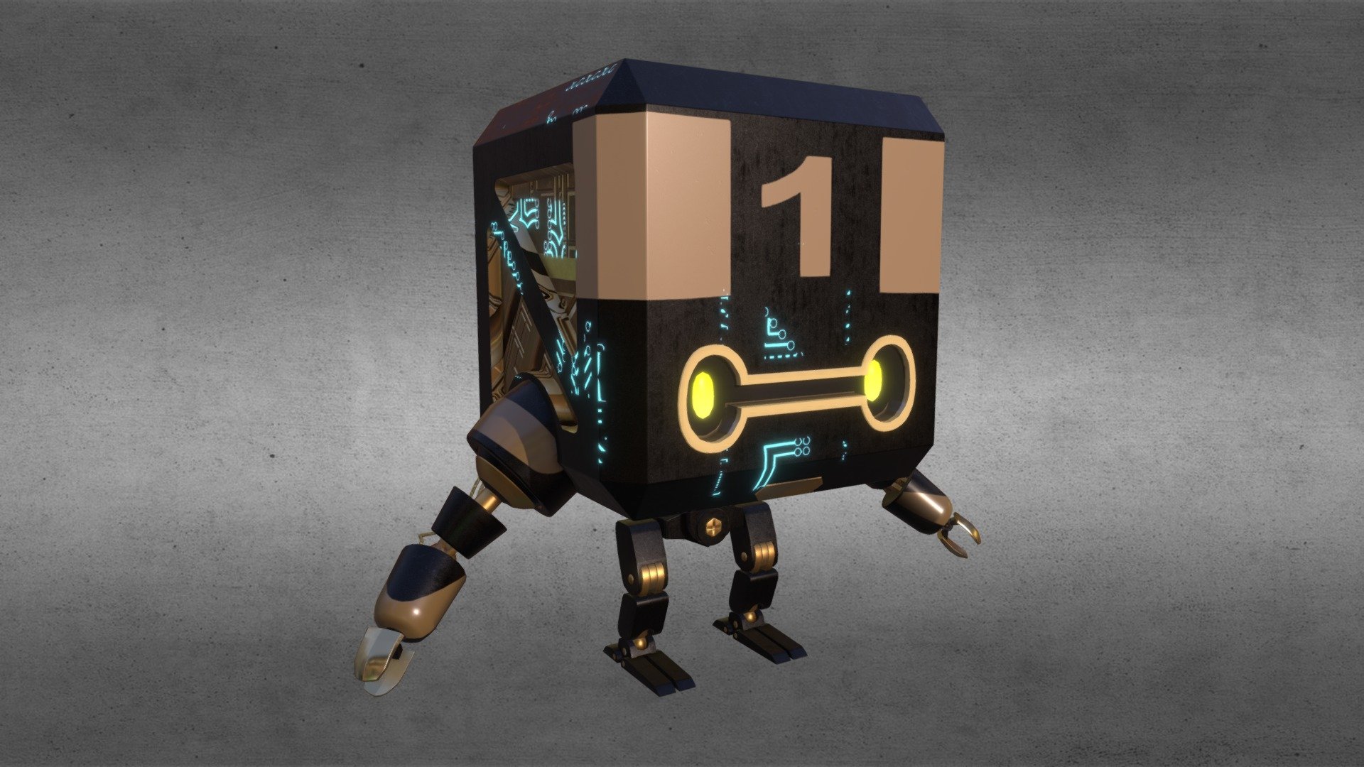 Security robot ver. 0.1.0 3D model by Kevitomk14 [c49fdef] Sketchfab