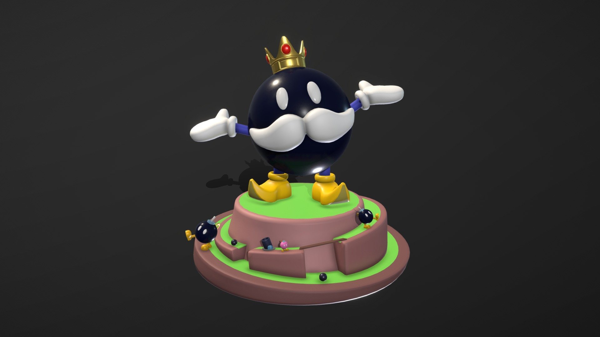 King Bobomb Buy Royalty Free 3D model by Loslolos [c4fd8e2