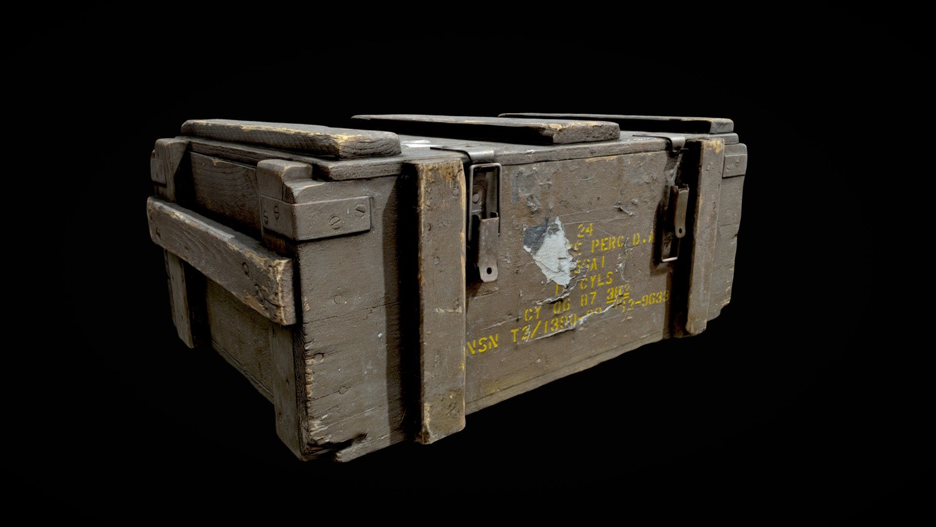 WW2 Ammo Crate 001 Photogrammetry Scan 3D model by CanopyCreative